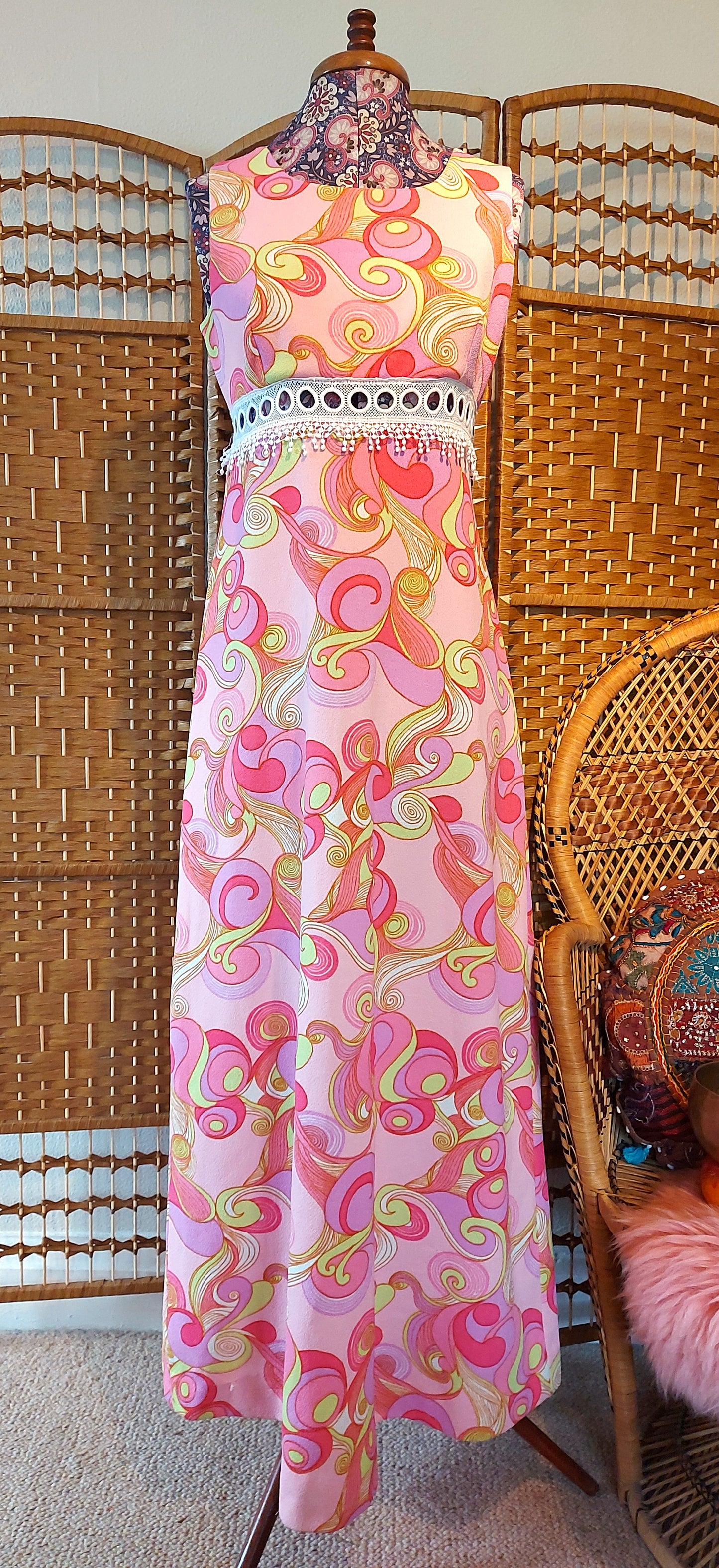 Alice Psychedelic Swirls Maxi Dress
