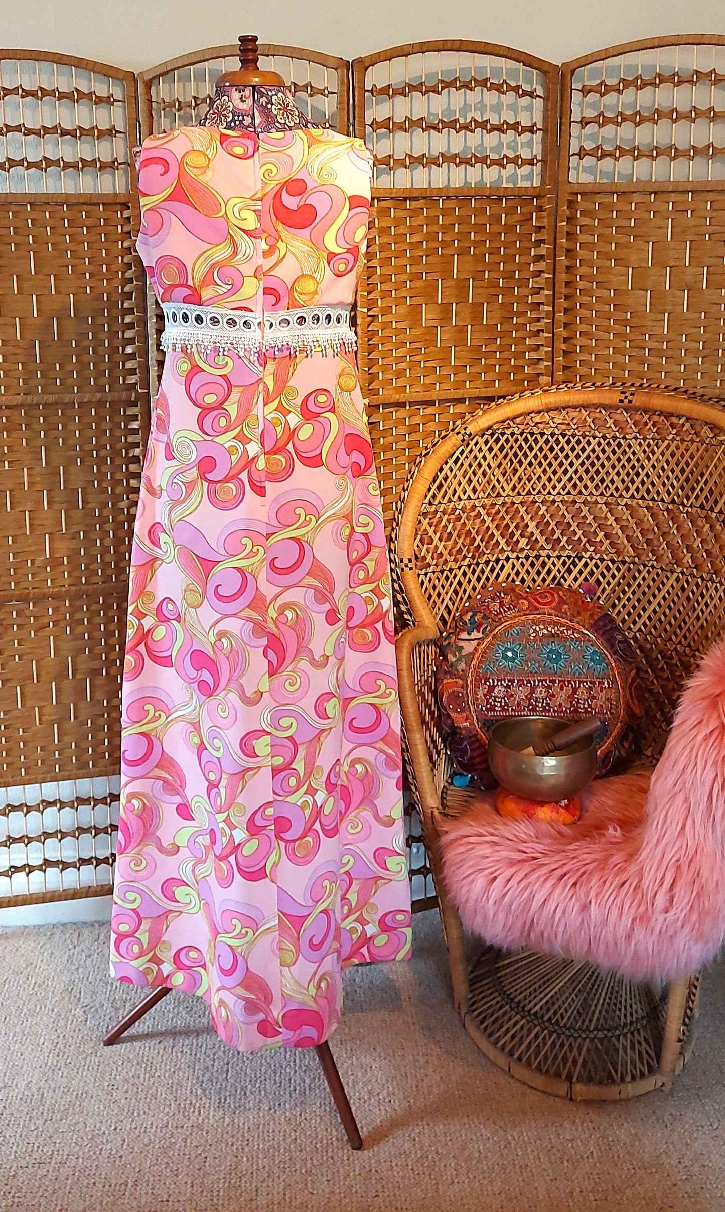 Alice Psychedelic Swirls Maxi Dress