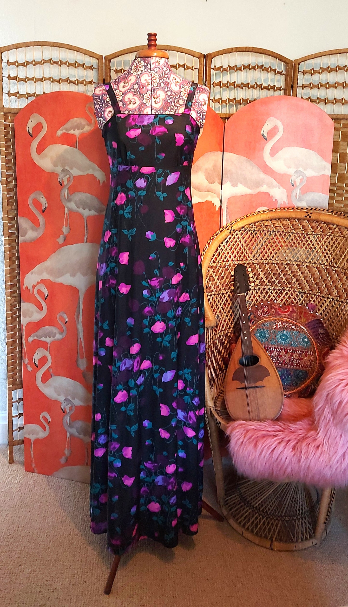 Enchanted Garden Maxi Dress and cape