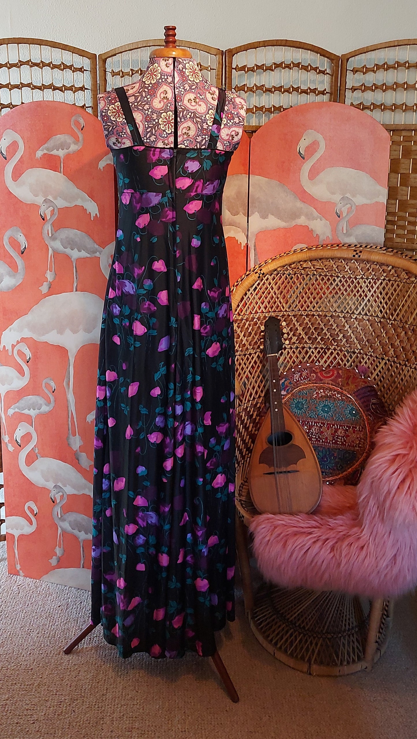 Enchanted Garden Maxi Dress and cape
