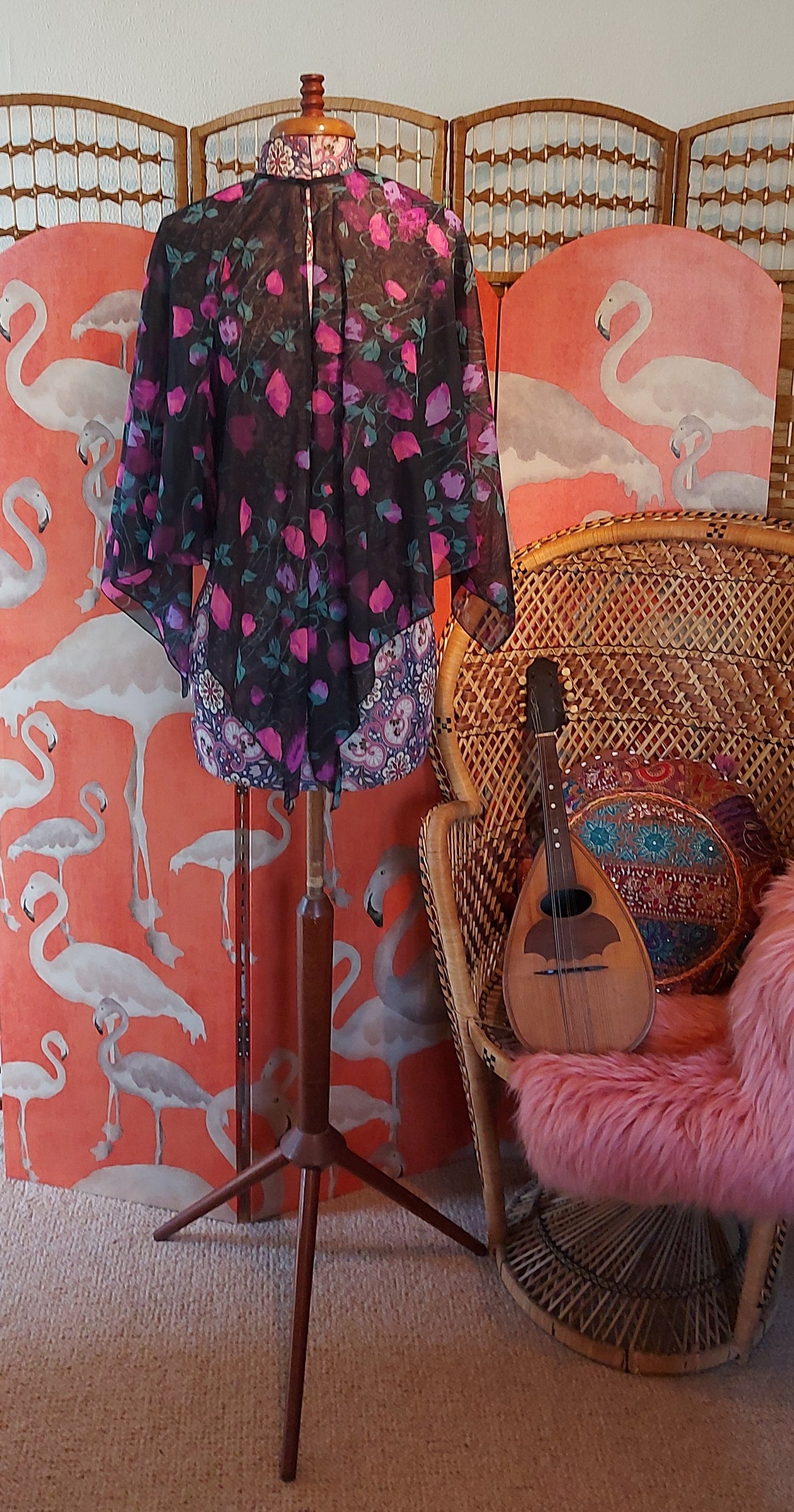 Enchanted Garden Maxi Dress and cape