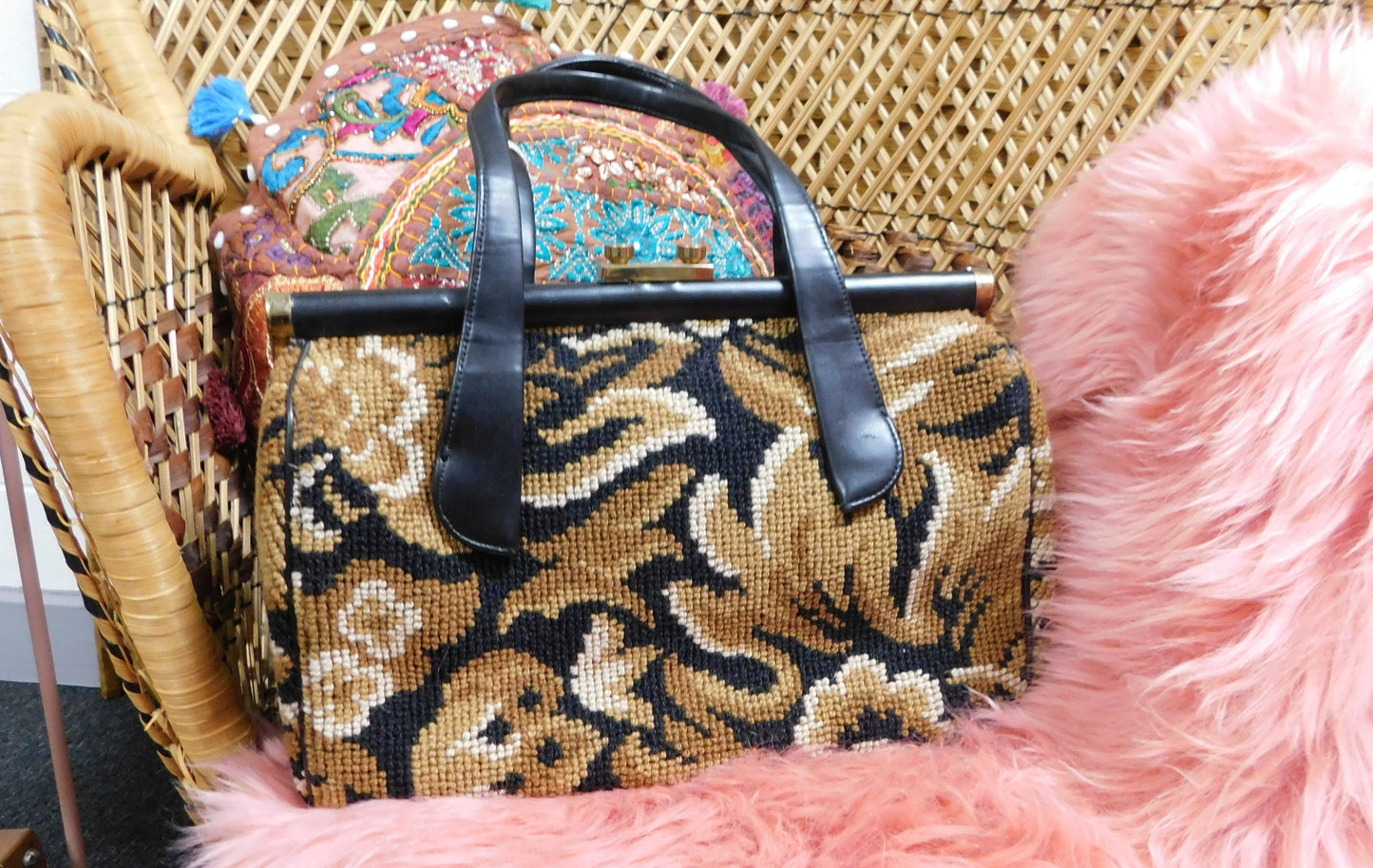 1970's tapestry Carpet Bag