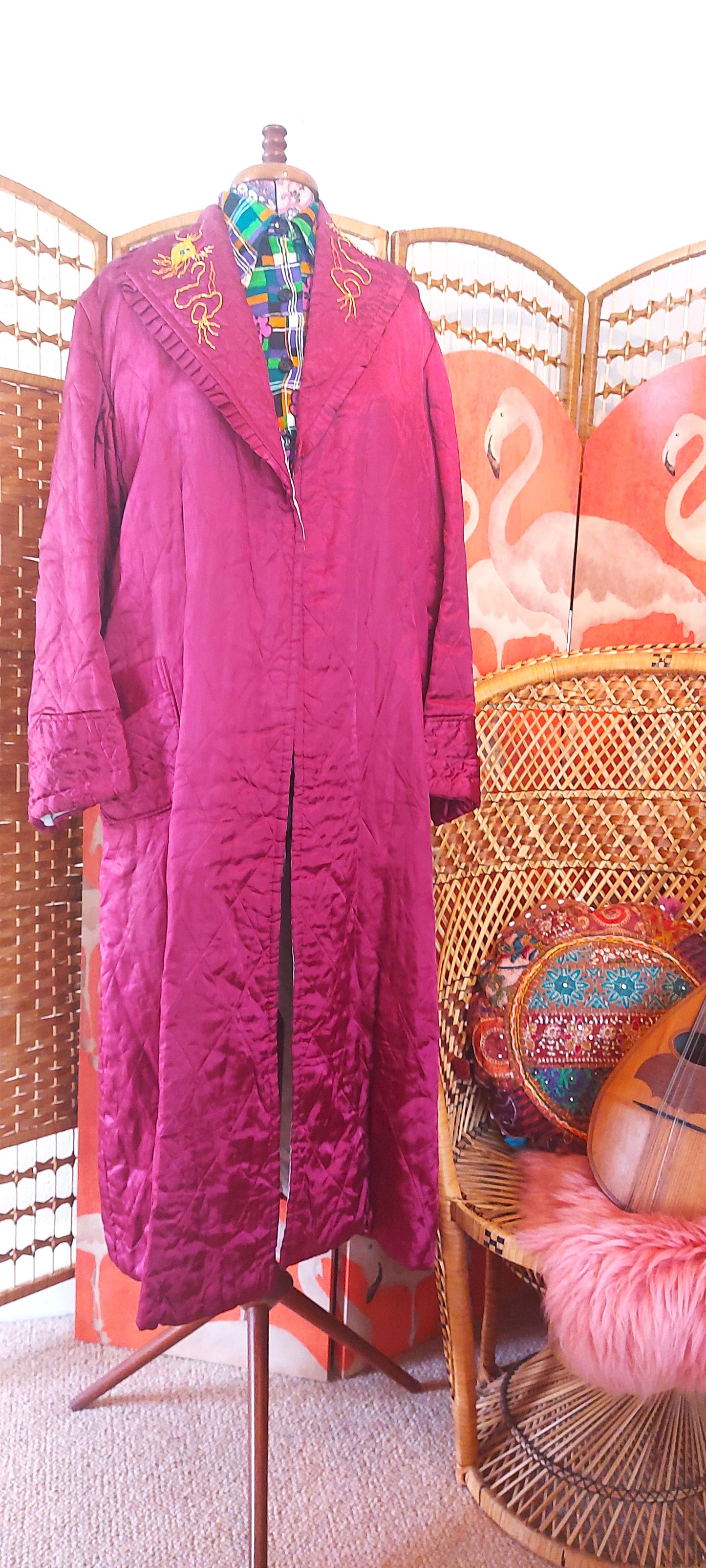 1920's Prancing Dragon Art Deco Robe