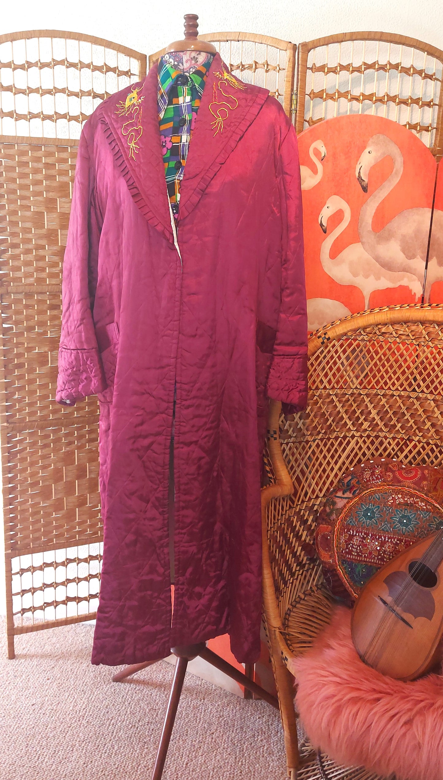 1920's Prancing Dragon Art Deco Robe
