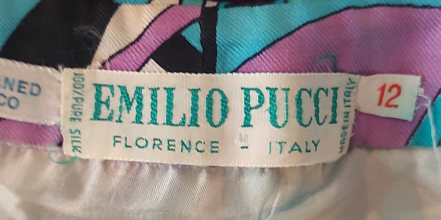 1960's Designer PUCCI Silk Shift Dress