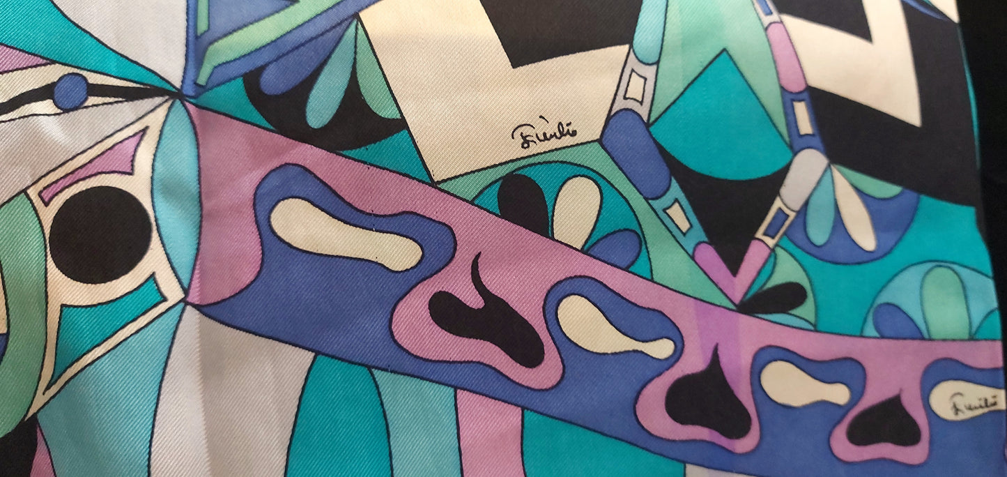 1960's Designer PUCCI Silk Shift Dress
