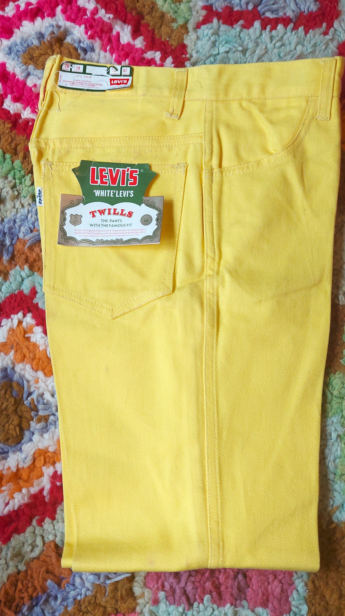 Super rare 1960s deadstock white tab levi's twills