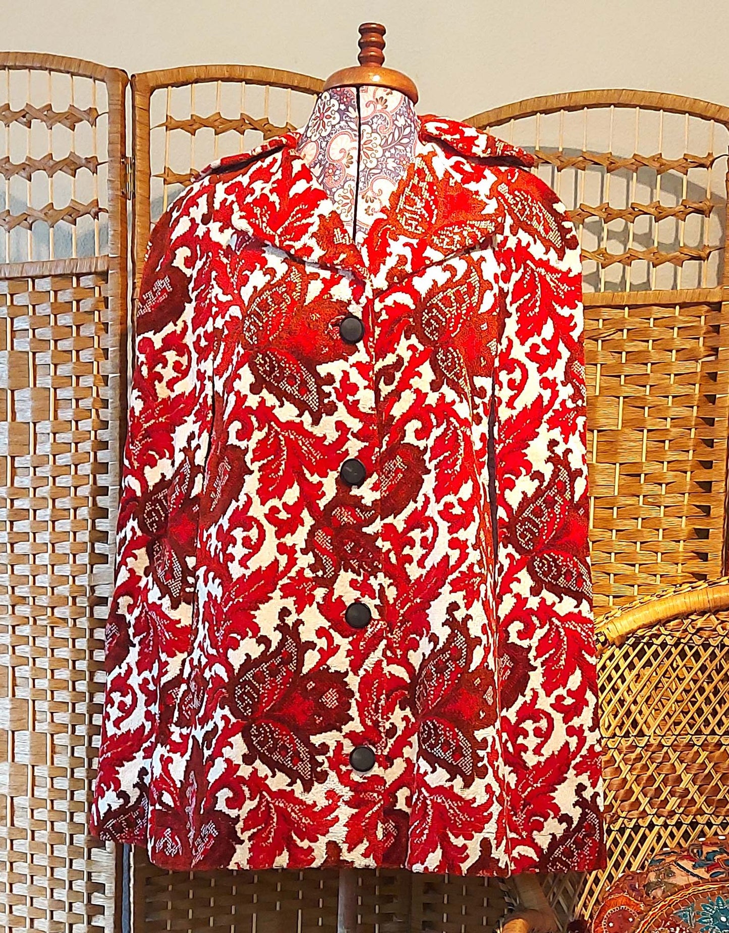 Rare 1960's Tapestry Carpet Cape