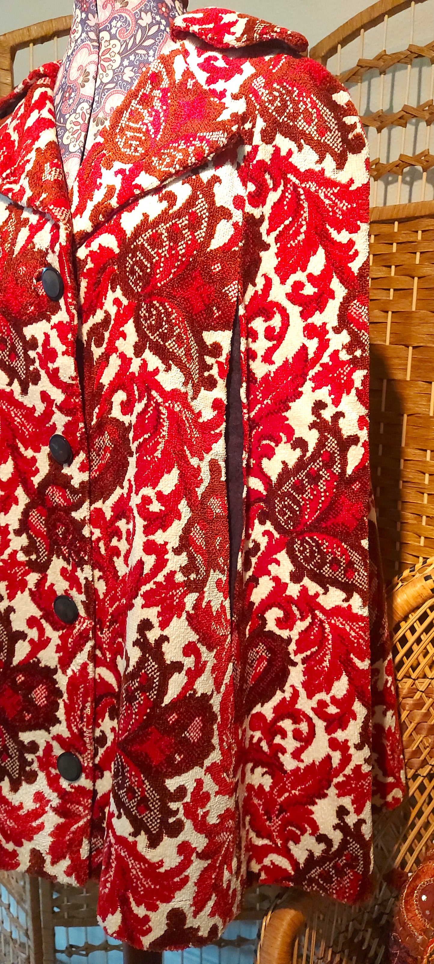 Rare 1960's Tapestry Carpet Cape