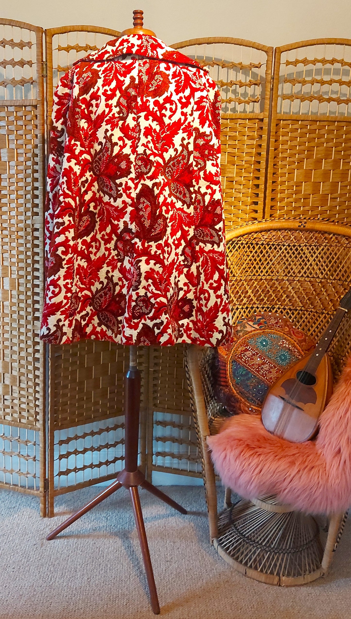 Rare 1960's Tapestry Carpet Cape