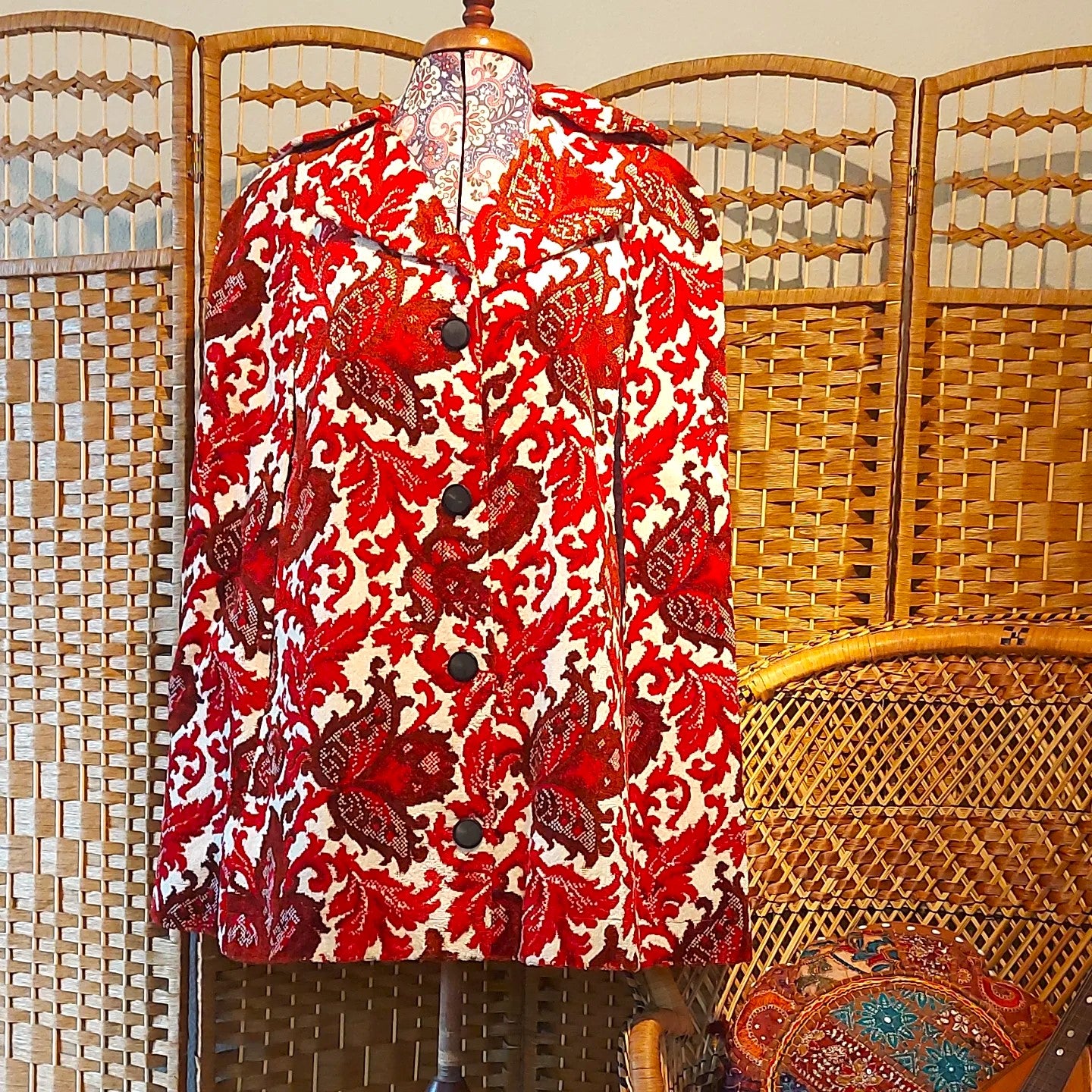 Rare 1960's Tapestry Carpet Cape