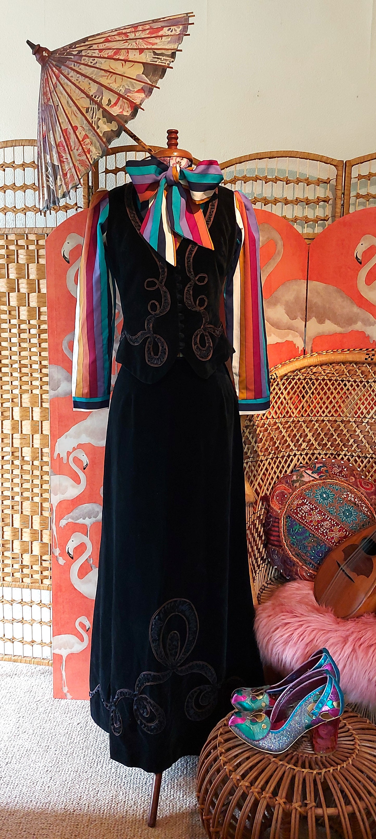 Luna Magick velvet Waistcoat and Maxi Skirt
