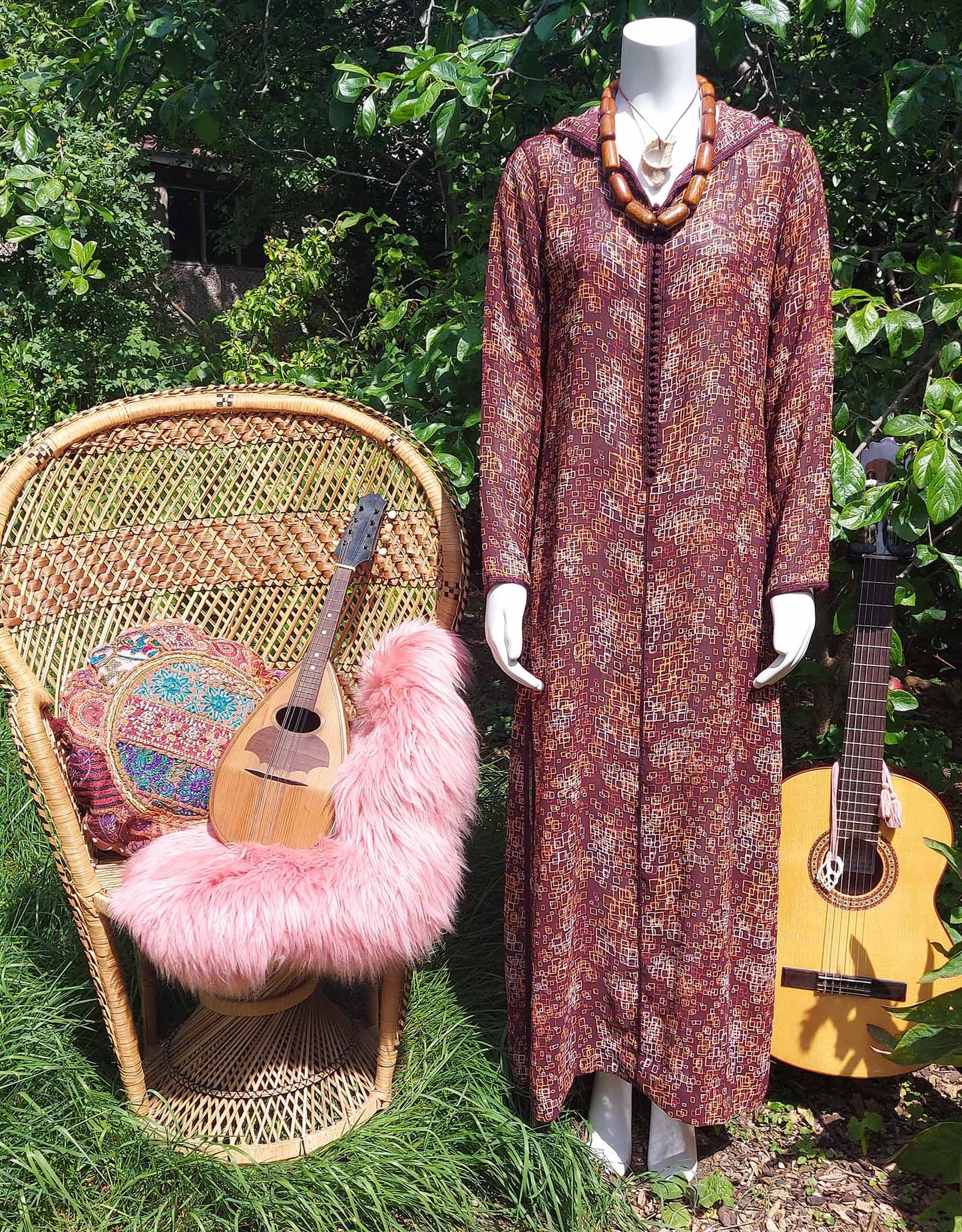 Dancing in the Breeze Hooded Maxi Kaftan