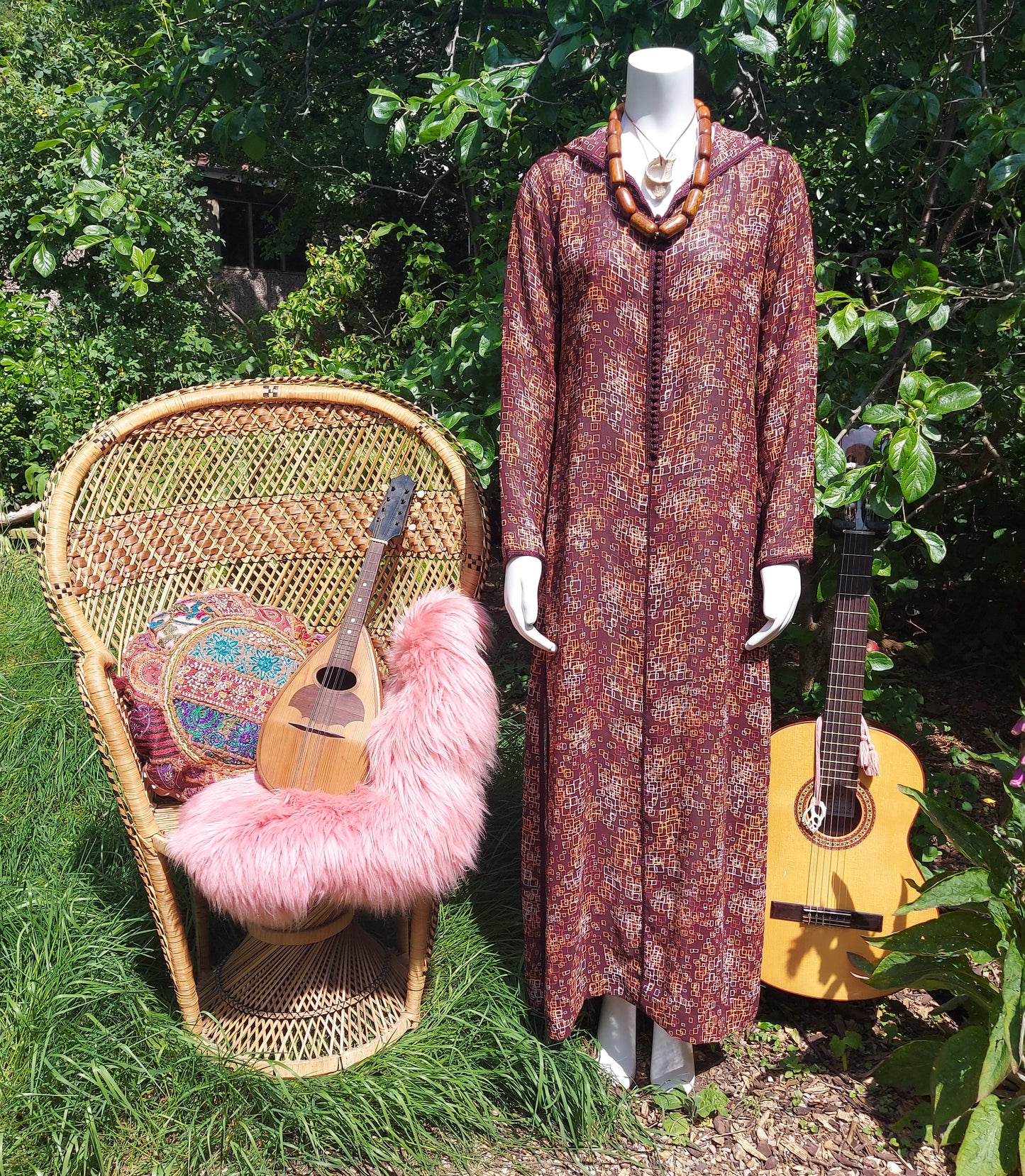 Dancing in the Breeze Hooded Maxi Kaftan