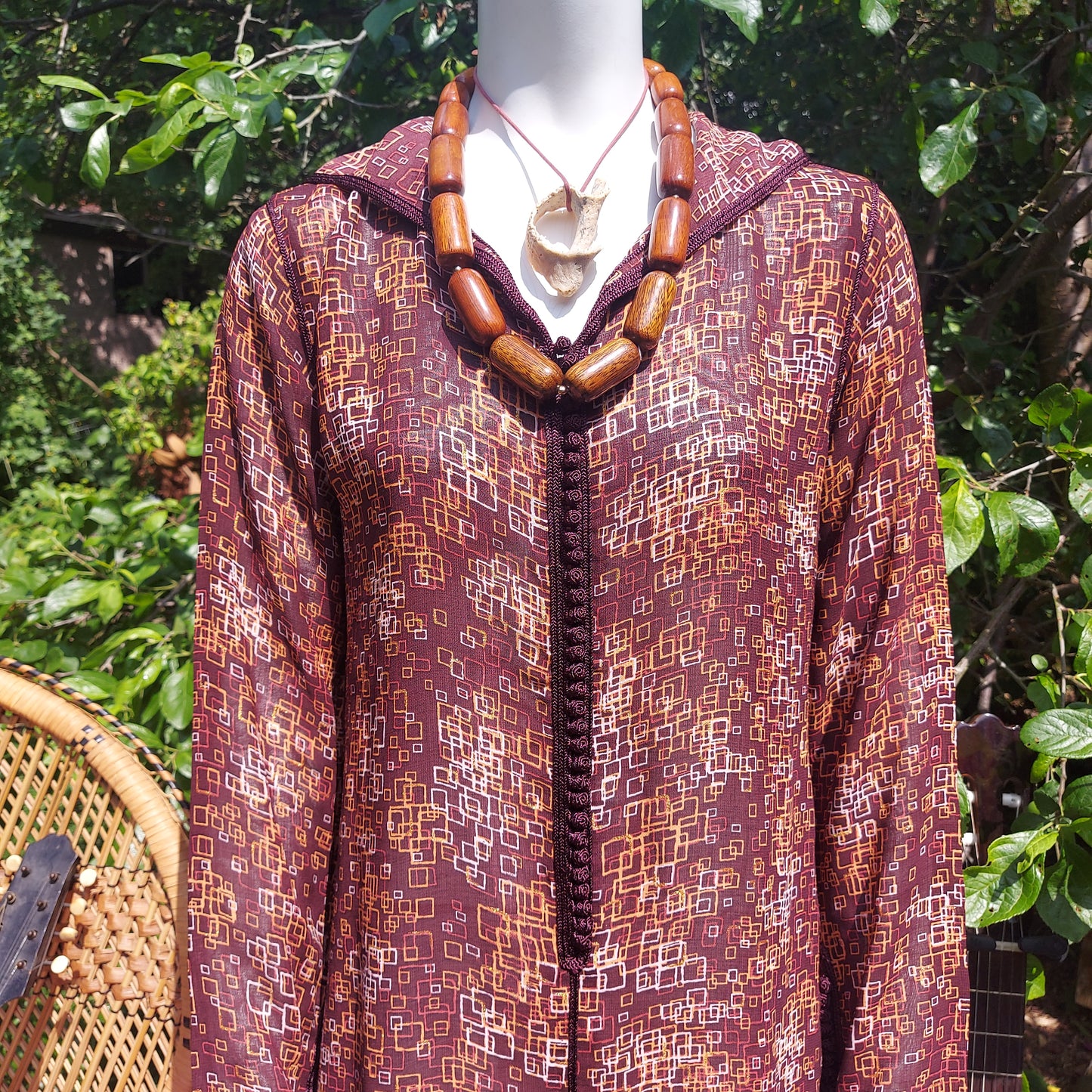 Dancing in the Breeze Hooded Maxi Kaftan