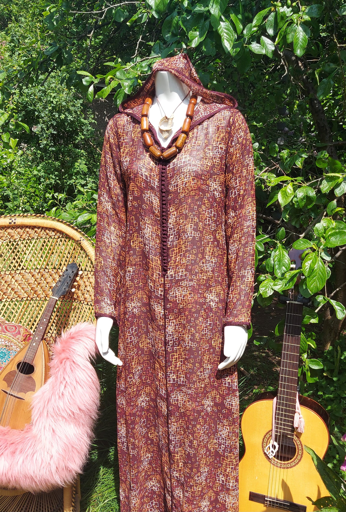 Dancing in the Breeze Hooded Maxi Kaftan