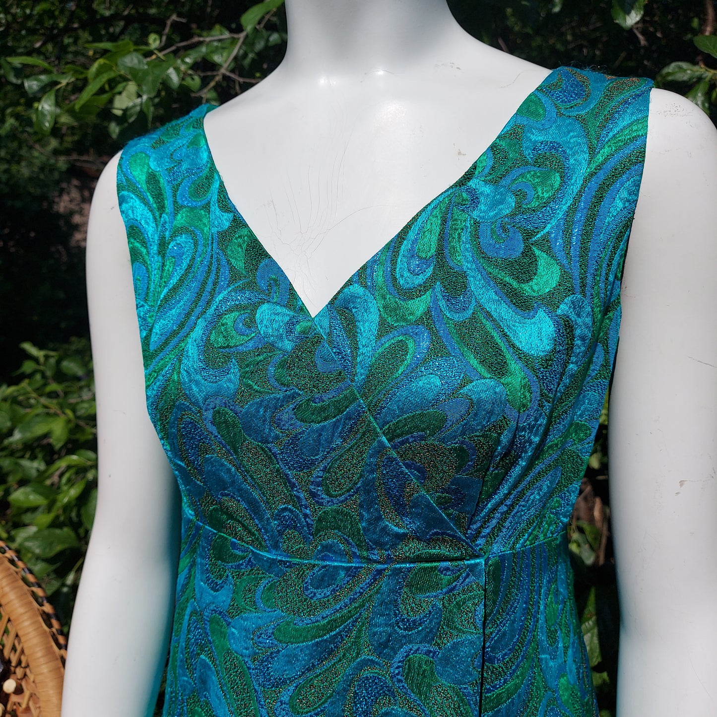 Kitty Copeland Peacock Maxi Dress