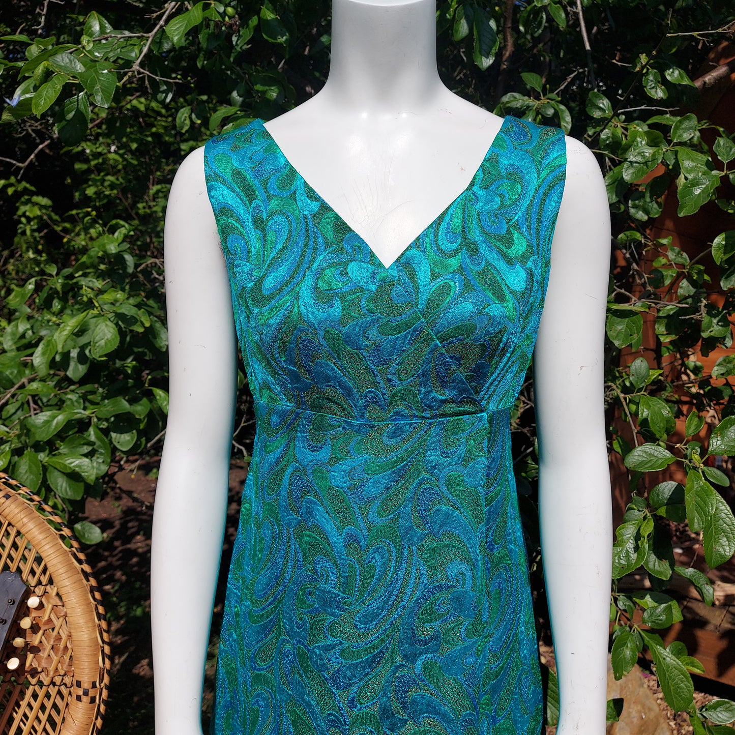 Kitty Copeland Peacock Maxi Dress