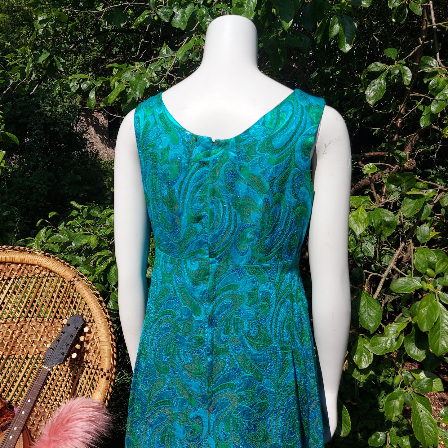 Kitty Copeland Peacock Maxi Dress