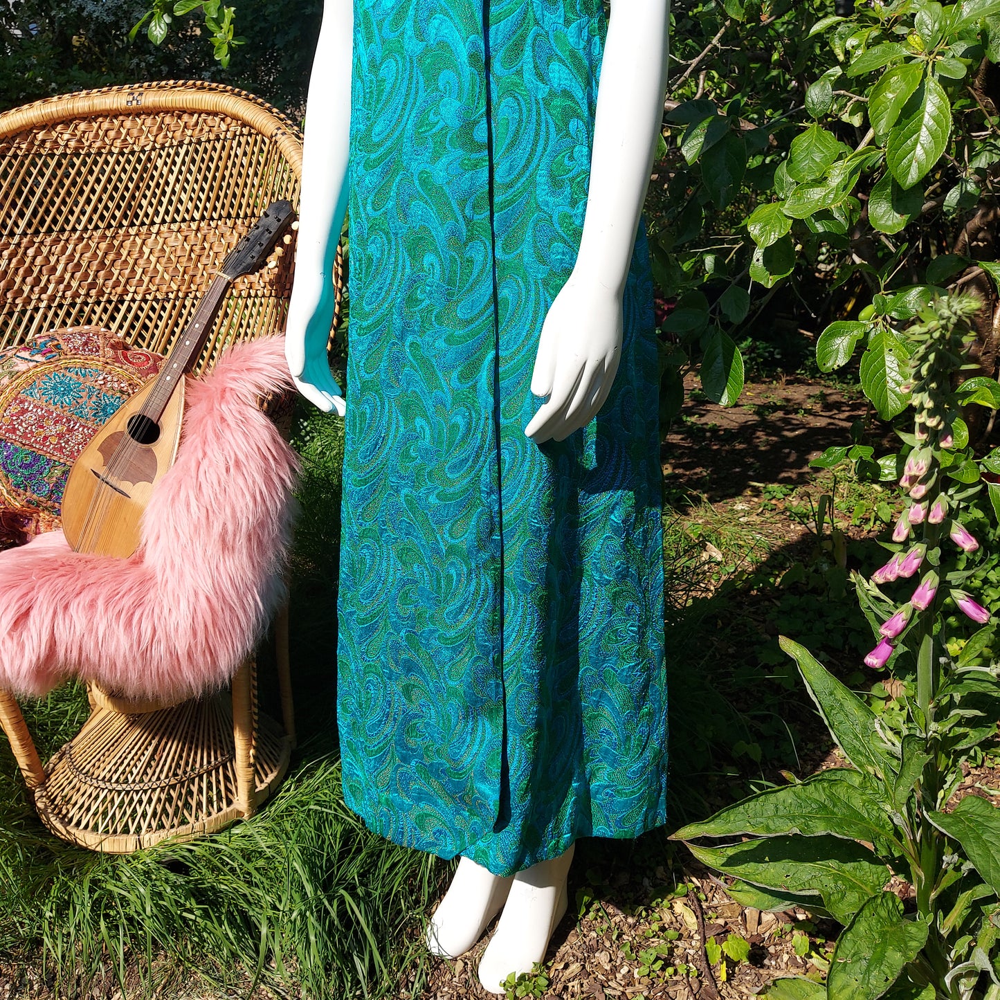 Kitty Copeland Peacock Maxi Dress