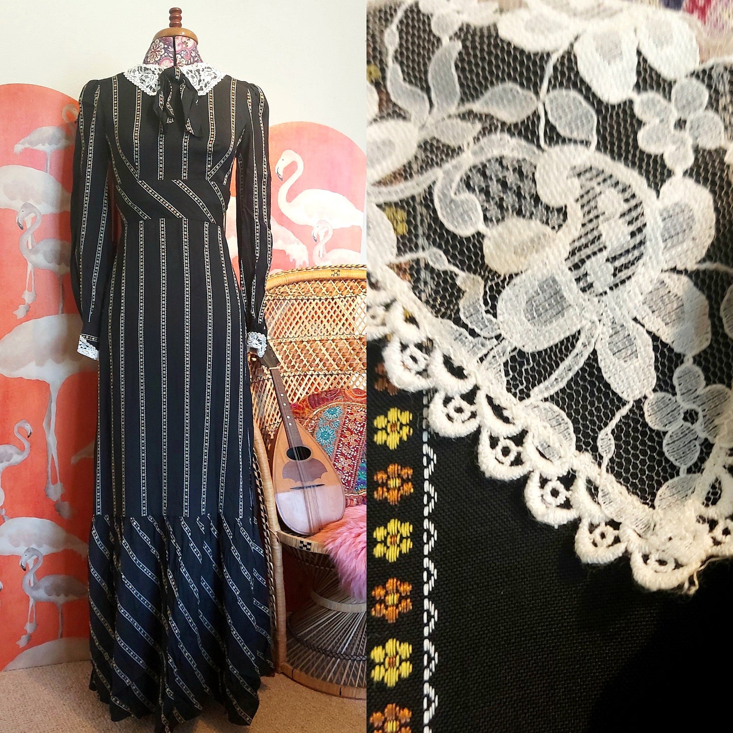 Dark romantic ! gothic Prairie Dress