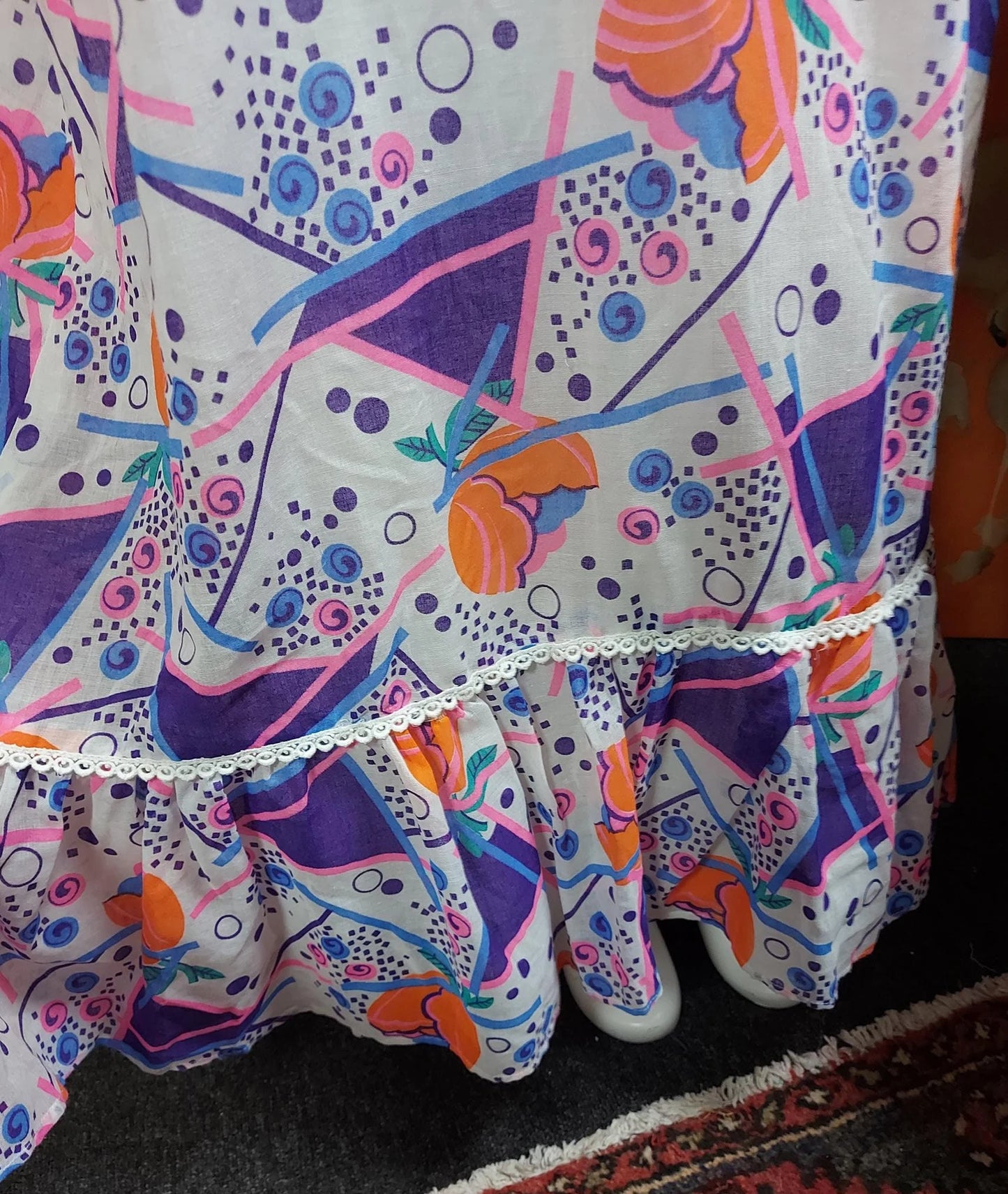 Rare Psychedelic 'free spirits' Halter neck Maxi Dress by Shubette of London