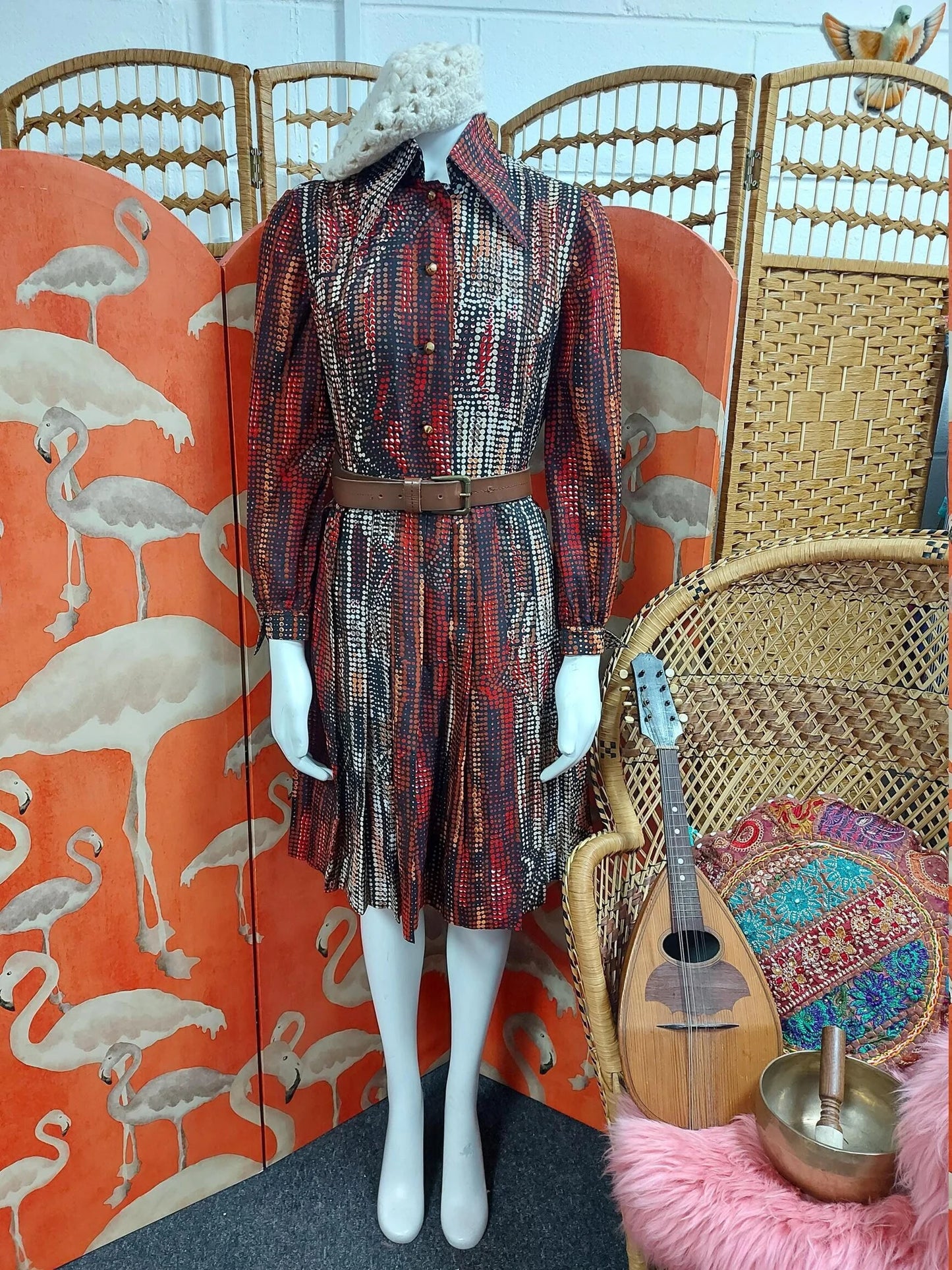 1970's Doris Dagger Collar Dress