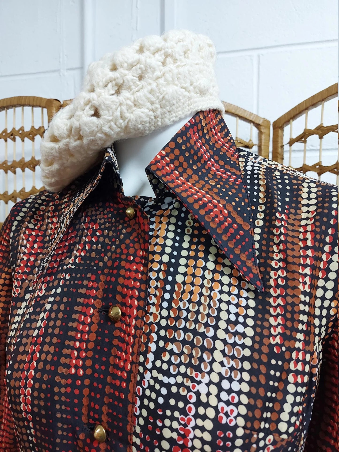 1970's Doris Dagger Collar Dress