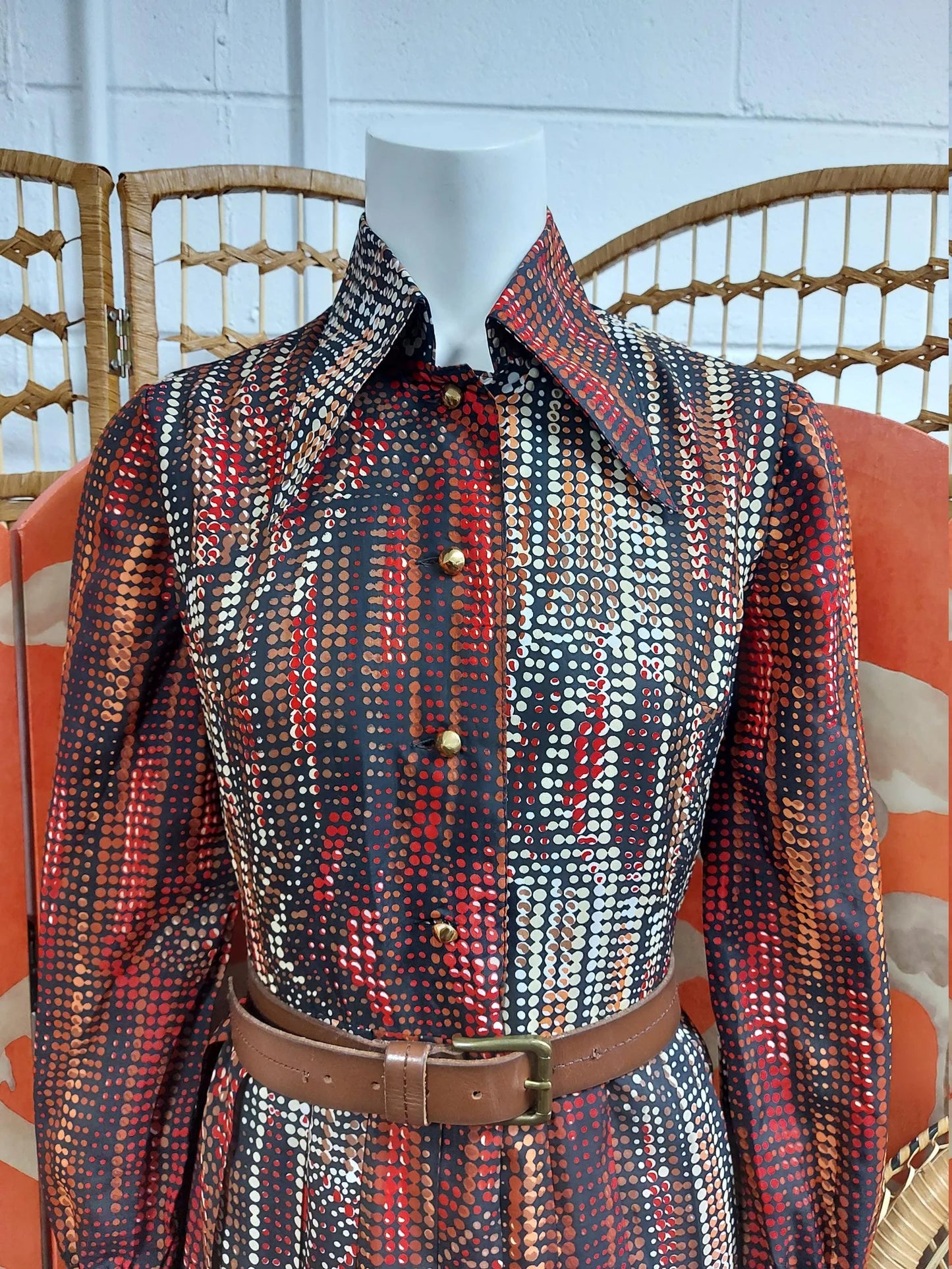 1970's Doris Dagger Collar Dress