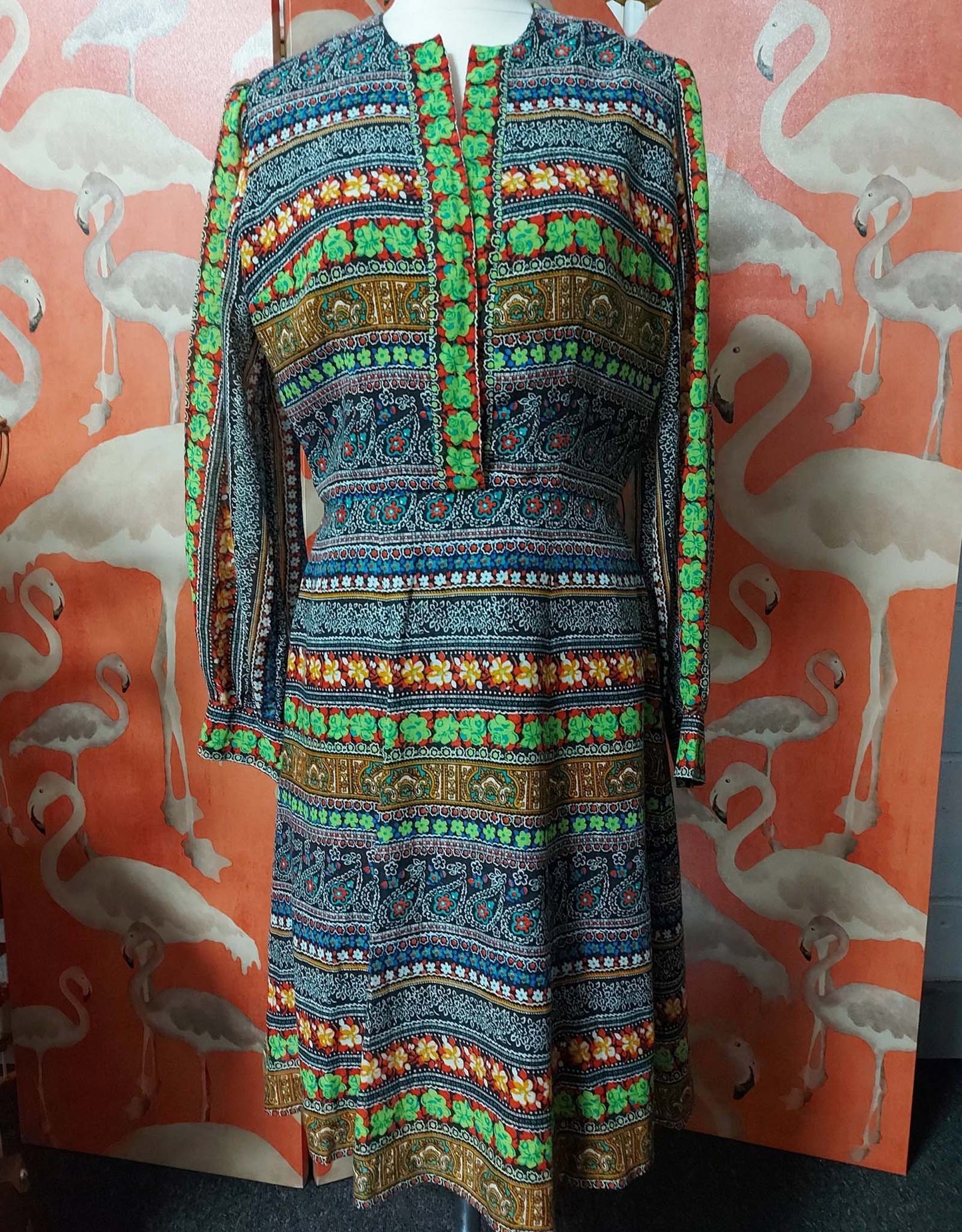 1970's Paisley dayz Hippy Dress