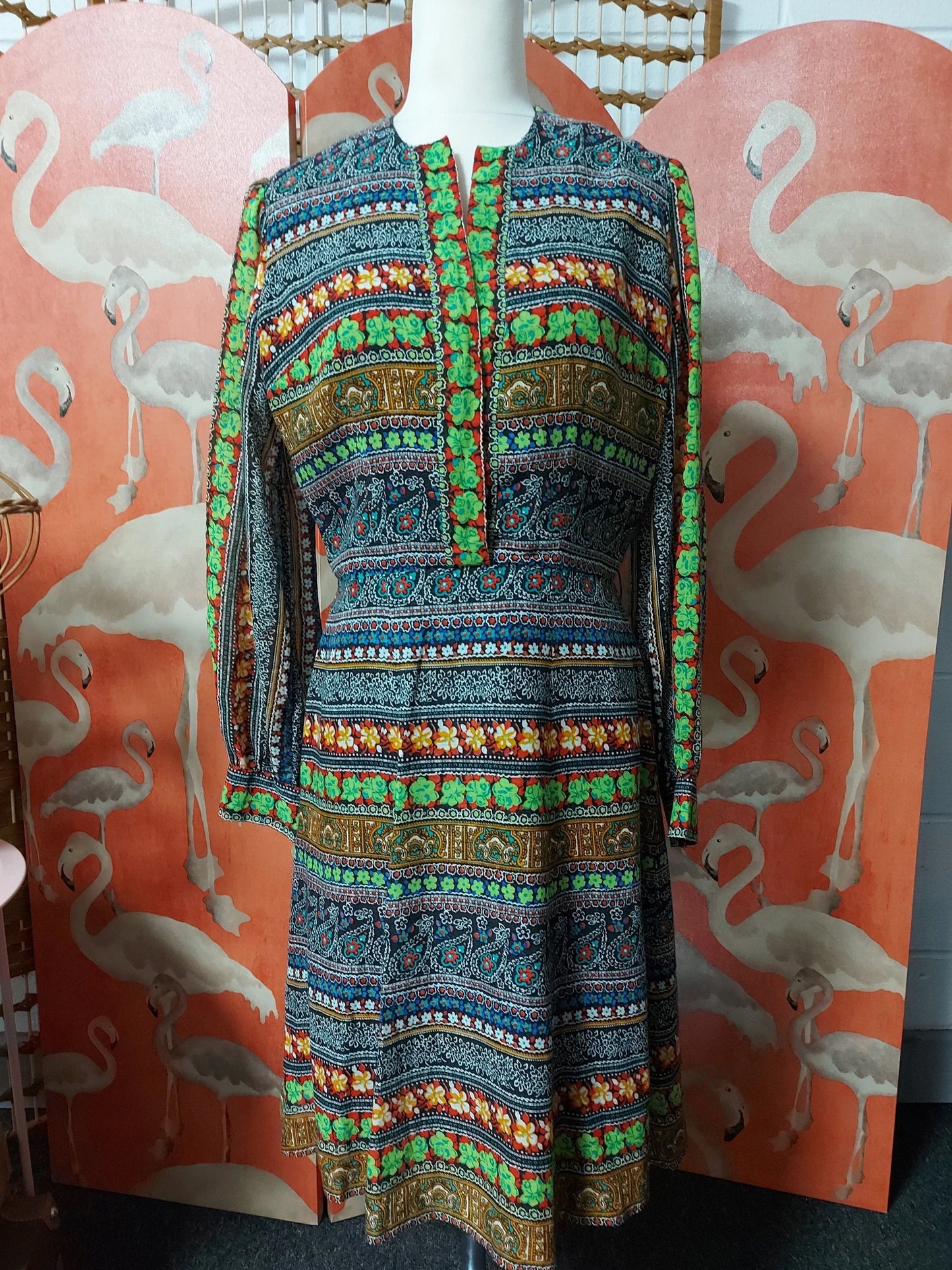 1970's Paisley dayz Hippy Dress