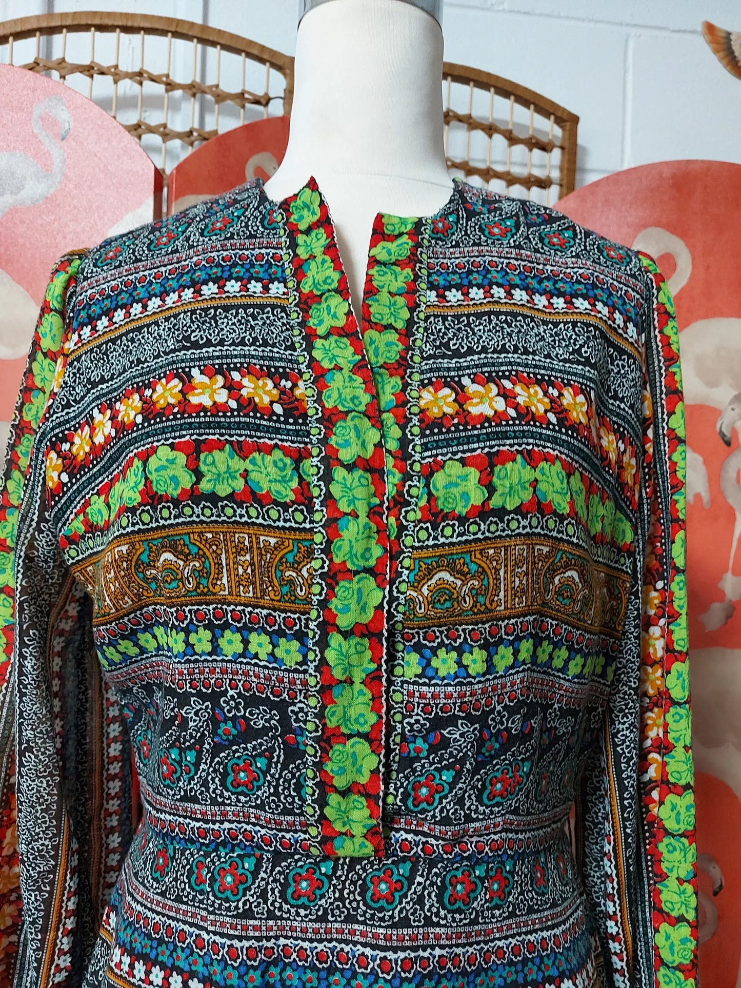 1970's Paisley dayz Hippy Dress
