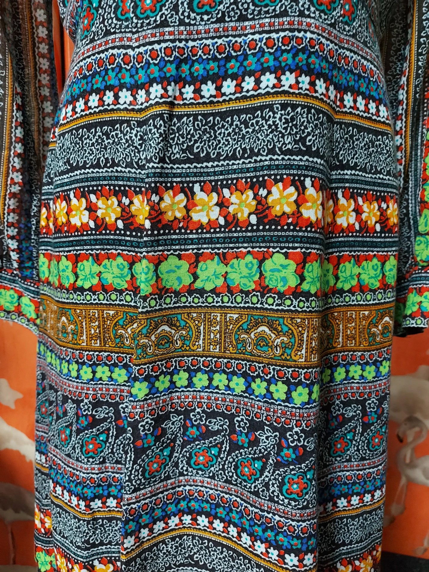 1970's Paisley dayz Hippy Dress