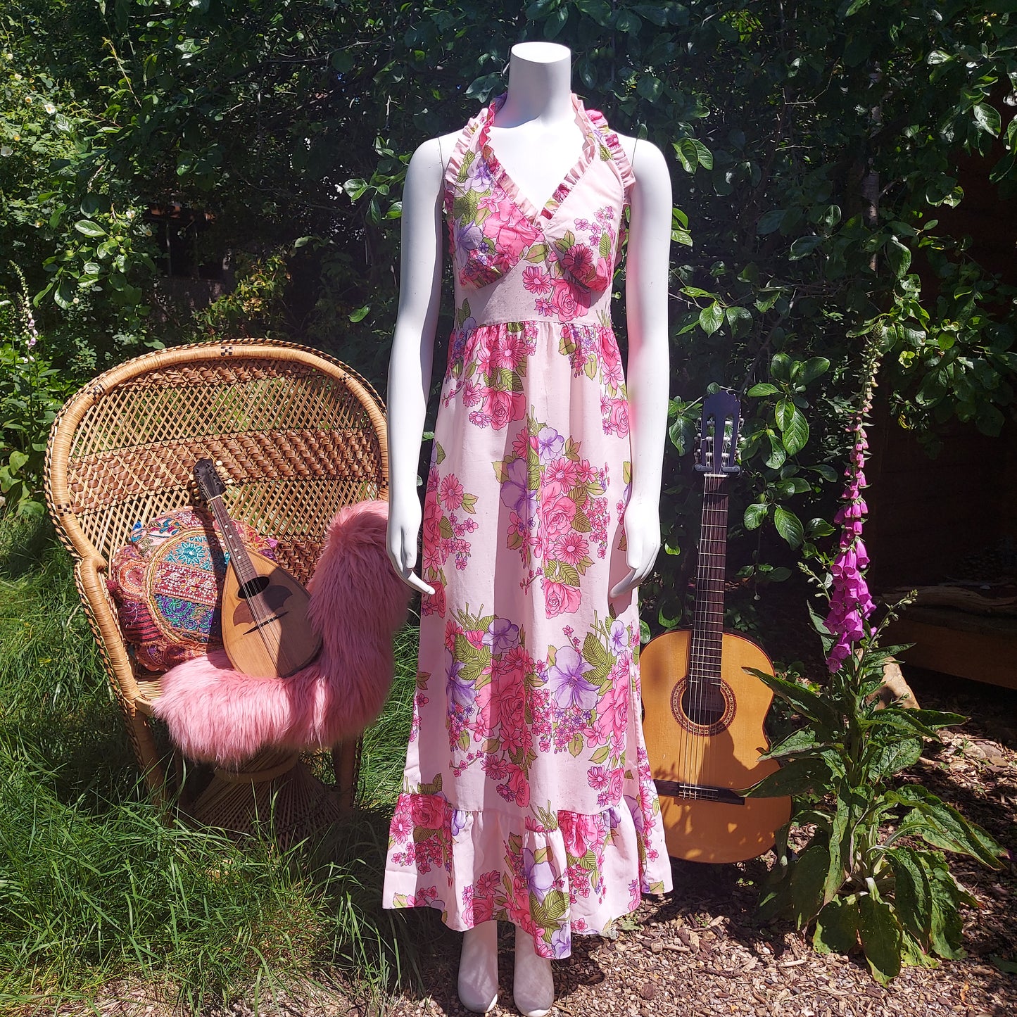 1960's enchanted Flowers Dress/Nightdress
