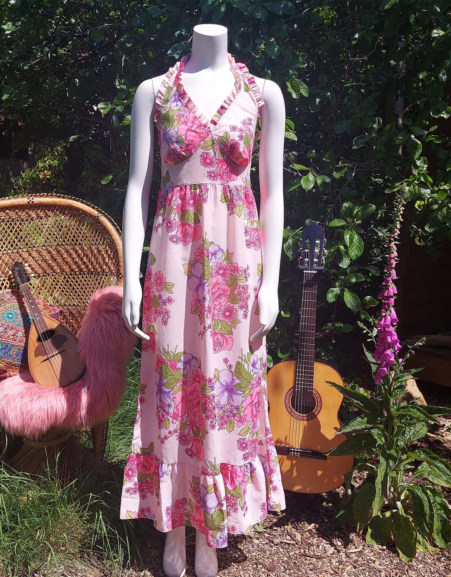 1960's enchanted Flowers Dress/Nightdress