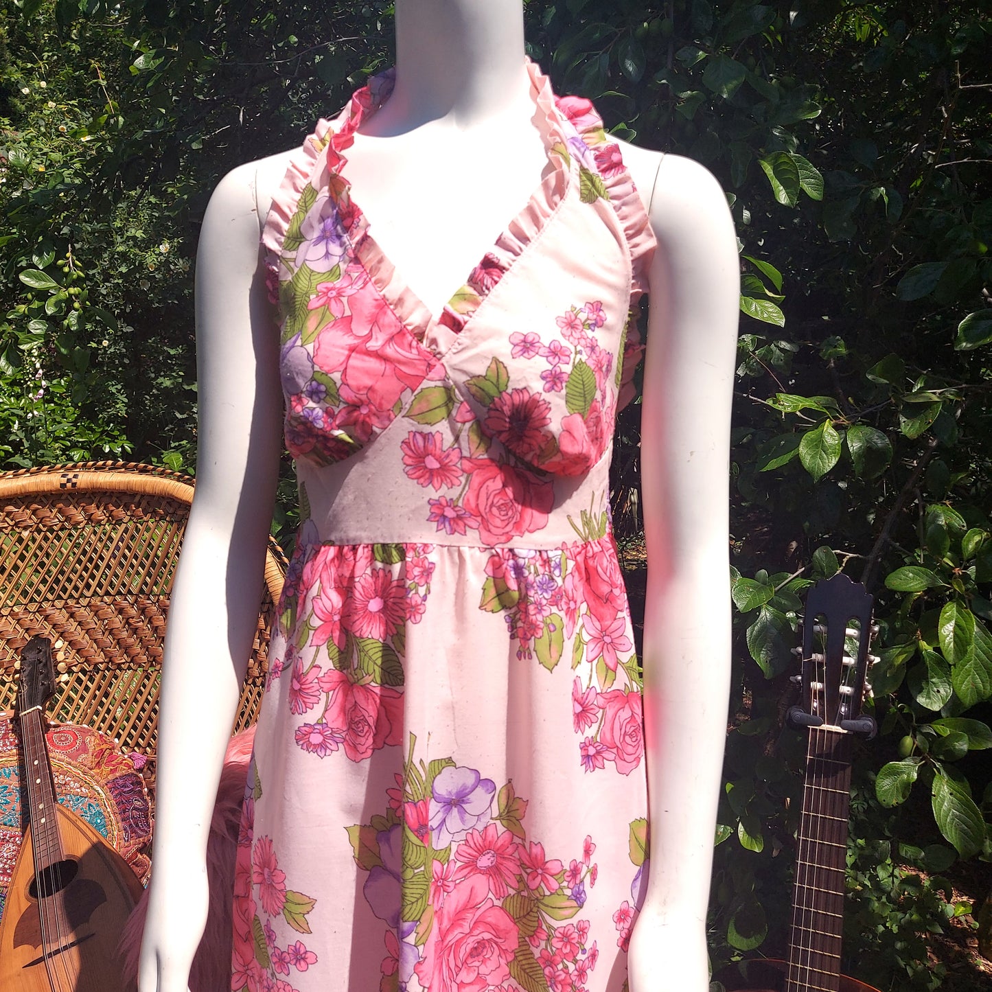 1960's enchanted Flowers Dress/Nightdress