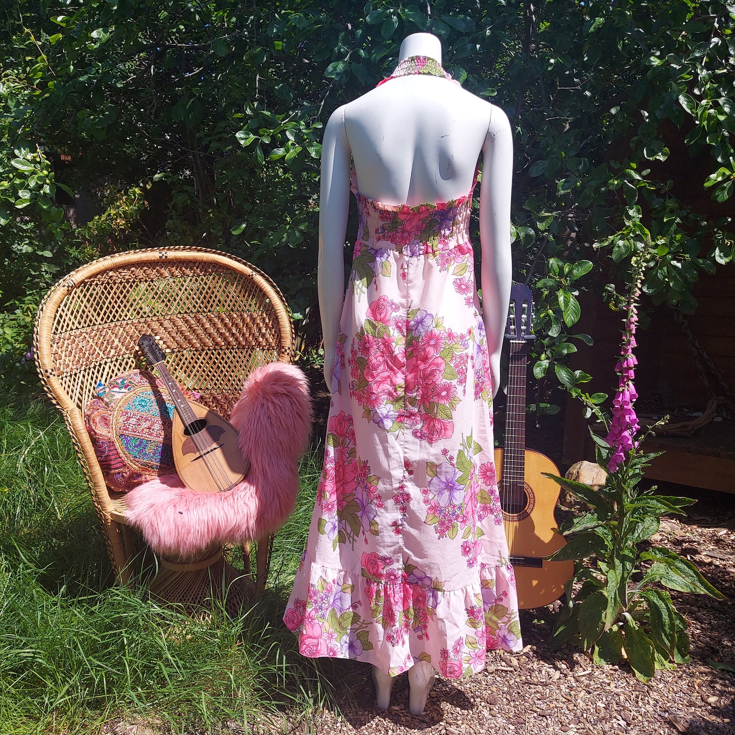 1960's enchanted Flowers Dress/Nightdress