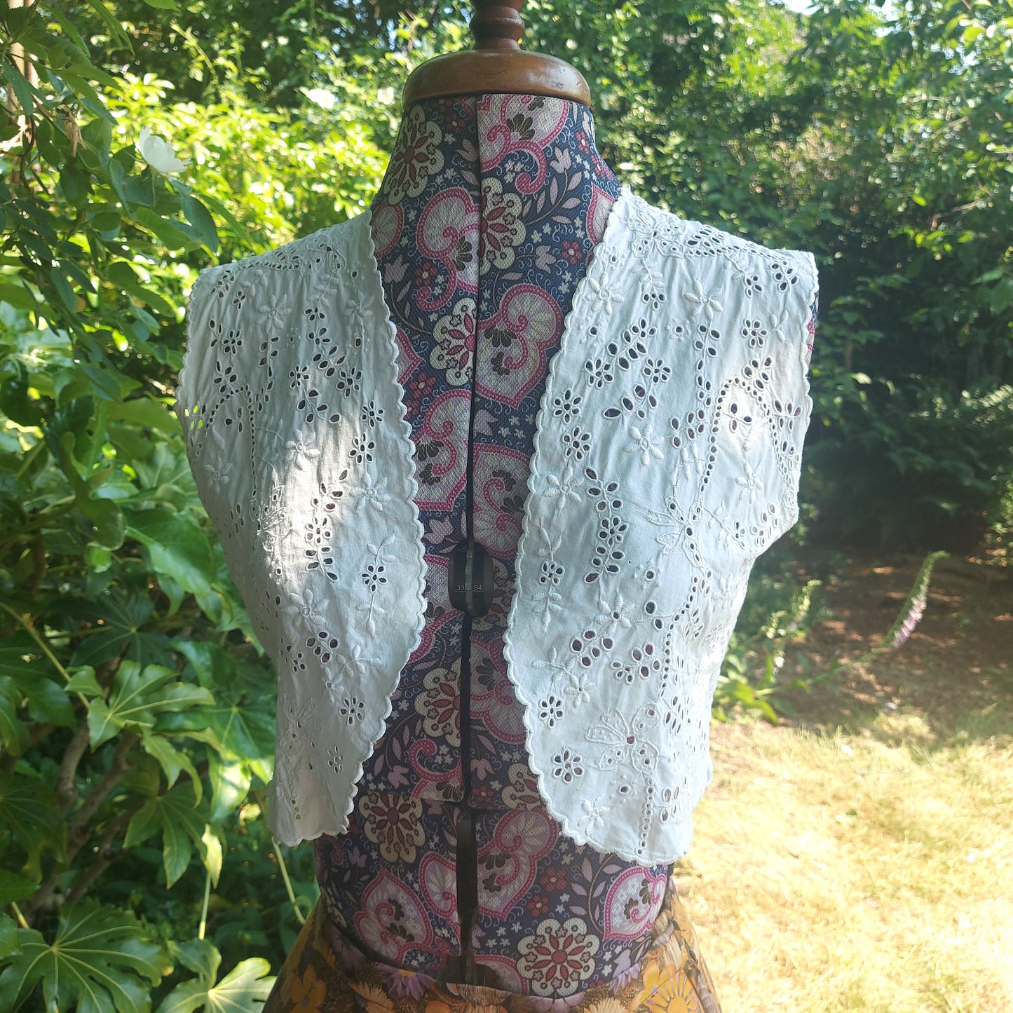 Sweet Bertha C1912 Broidarie Anglaise waistcoat
