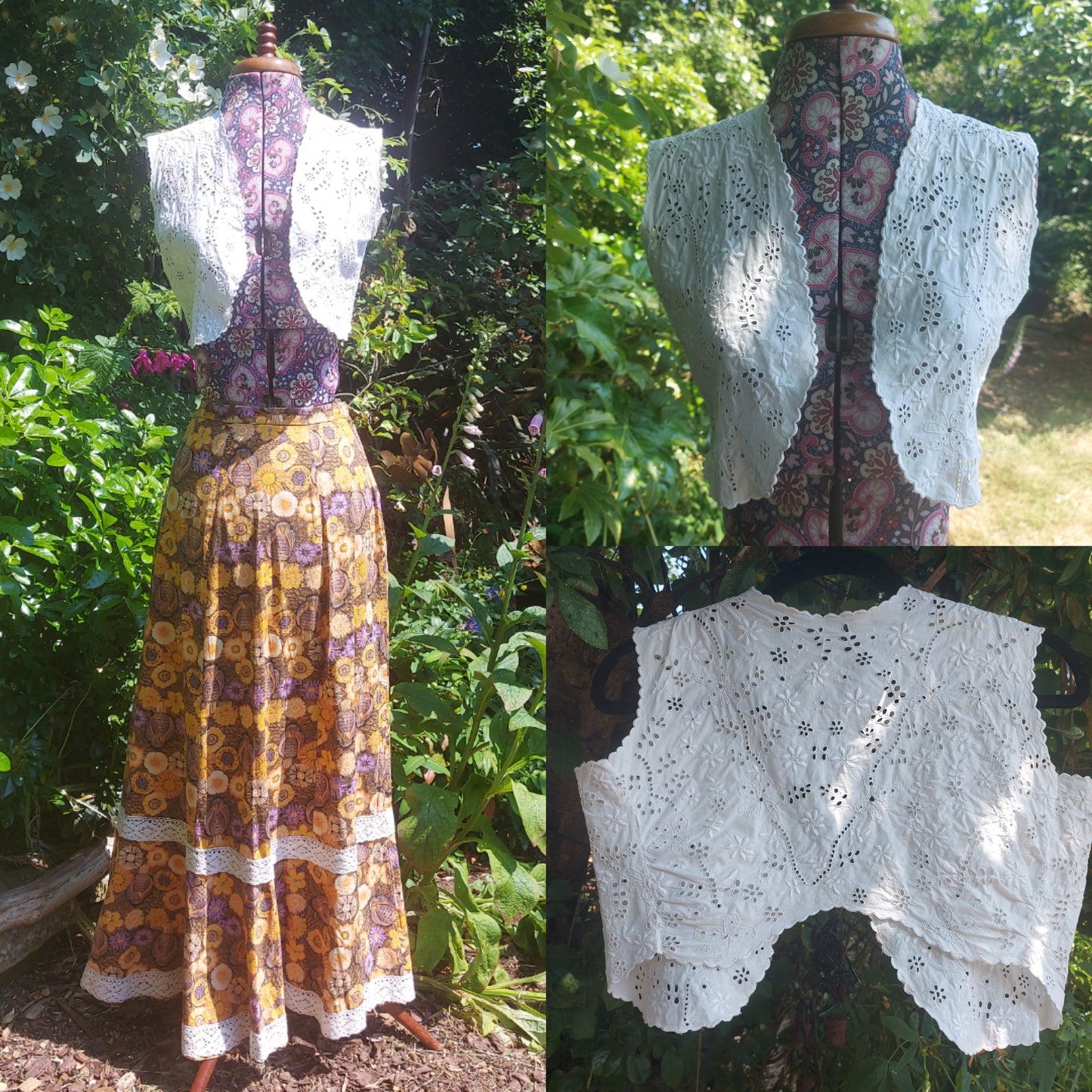 Sweet Bertha C1912 Broidarie Anglaise waistcoat