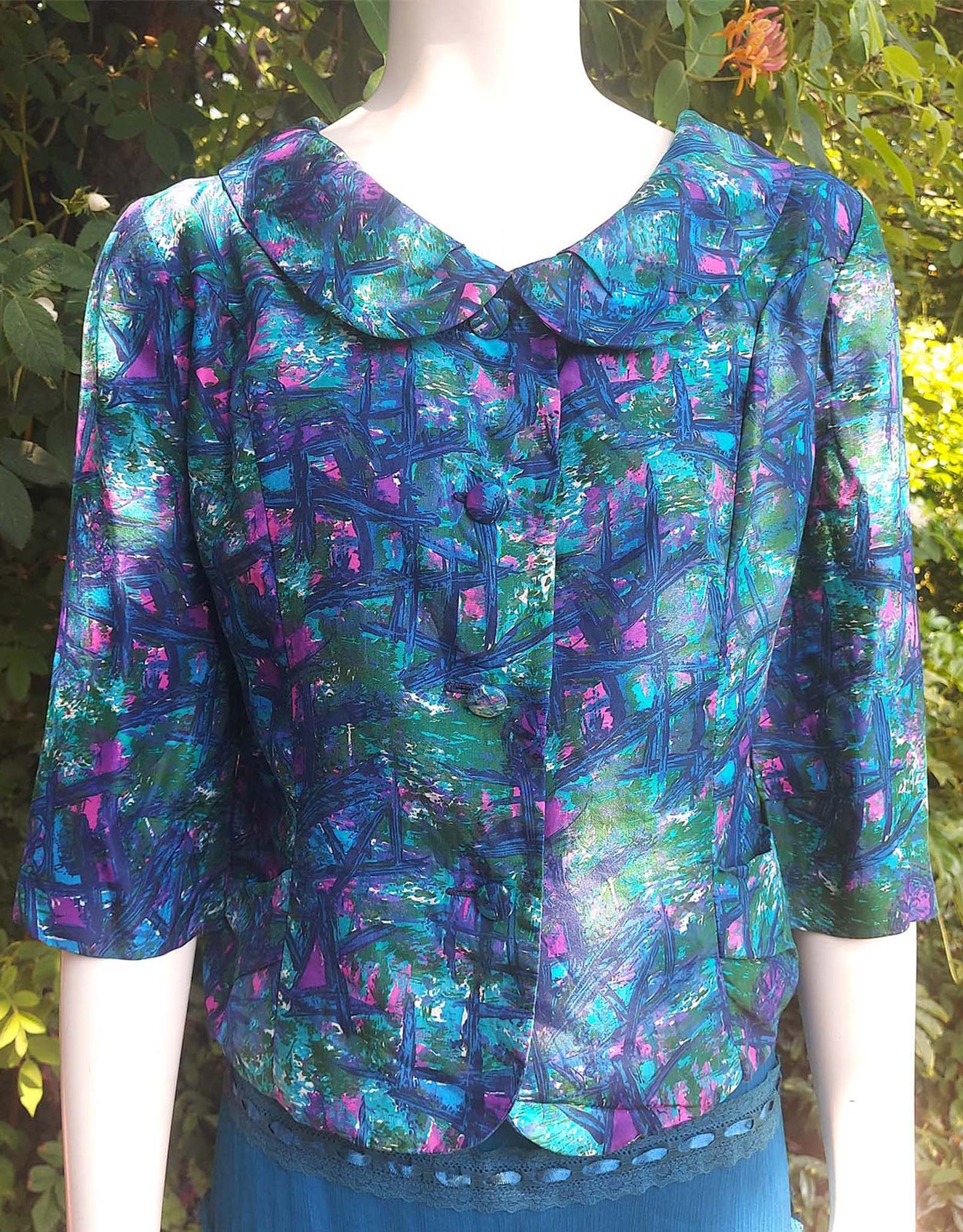 Dearest Doreen 1950's Silk Jacket/top