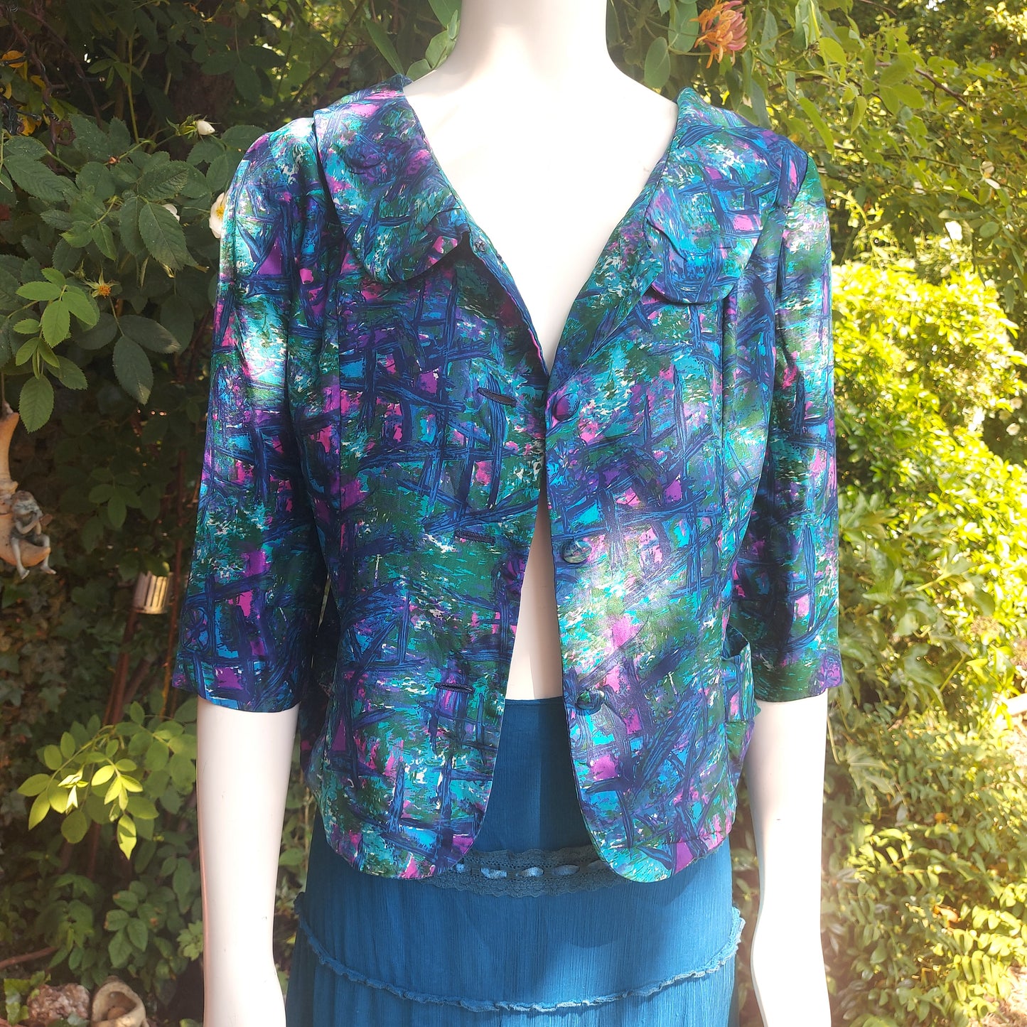 Dearest Doreen 1950's Silk Jacket/top