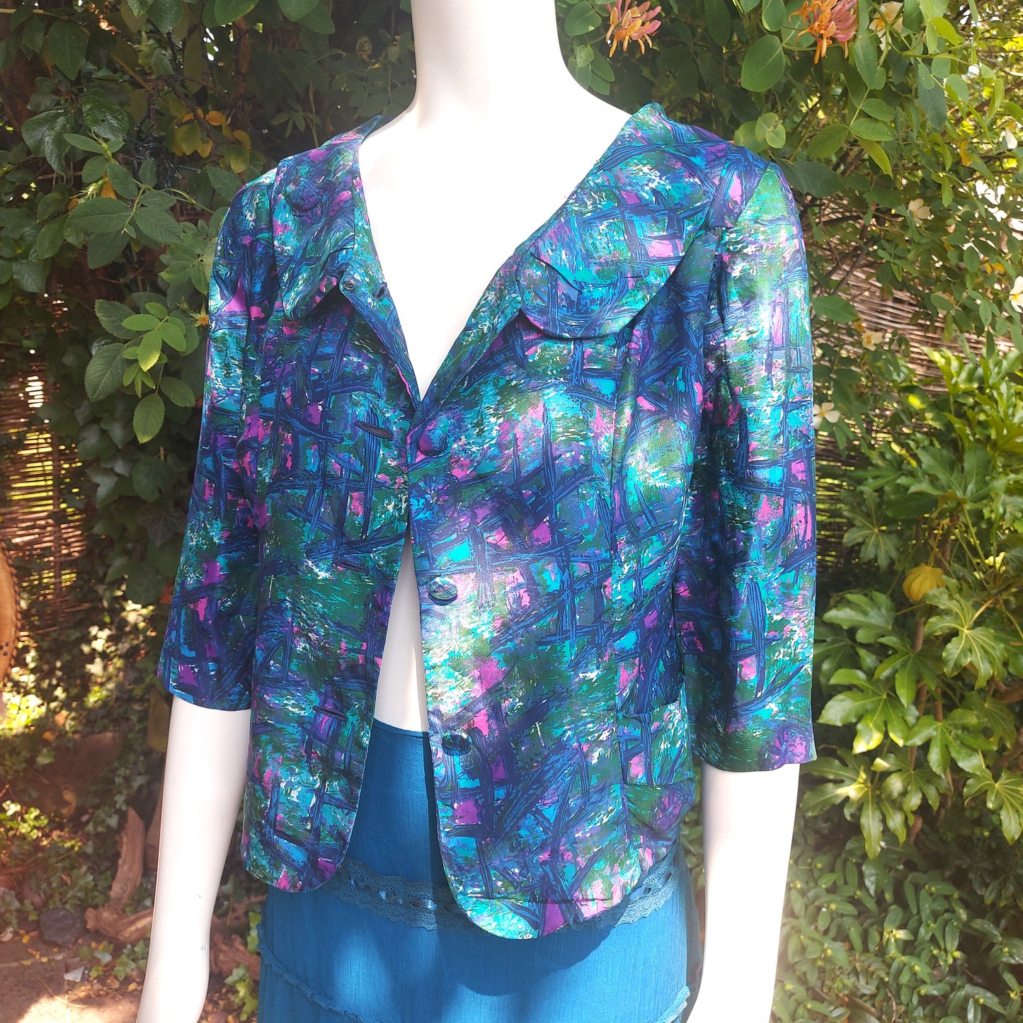 Dearest Doreen 1950's Silk Jacket/top