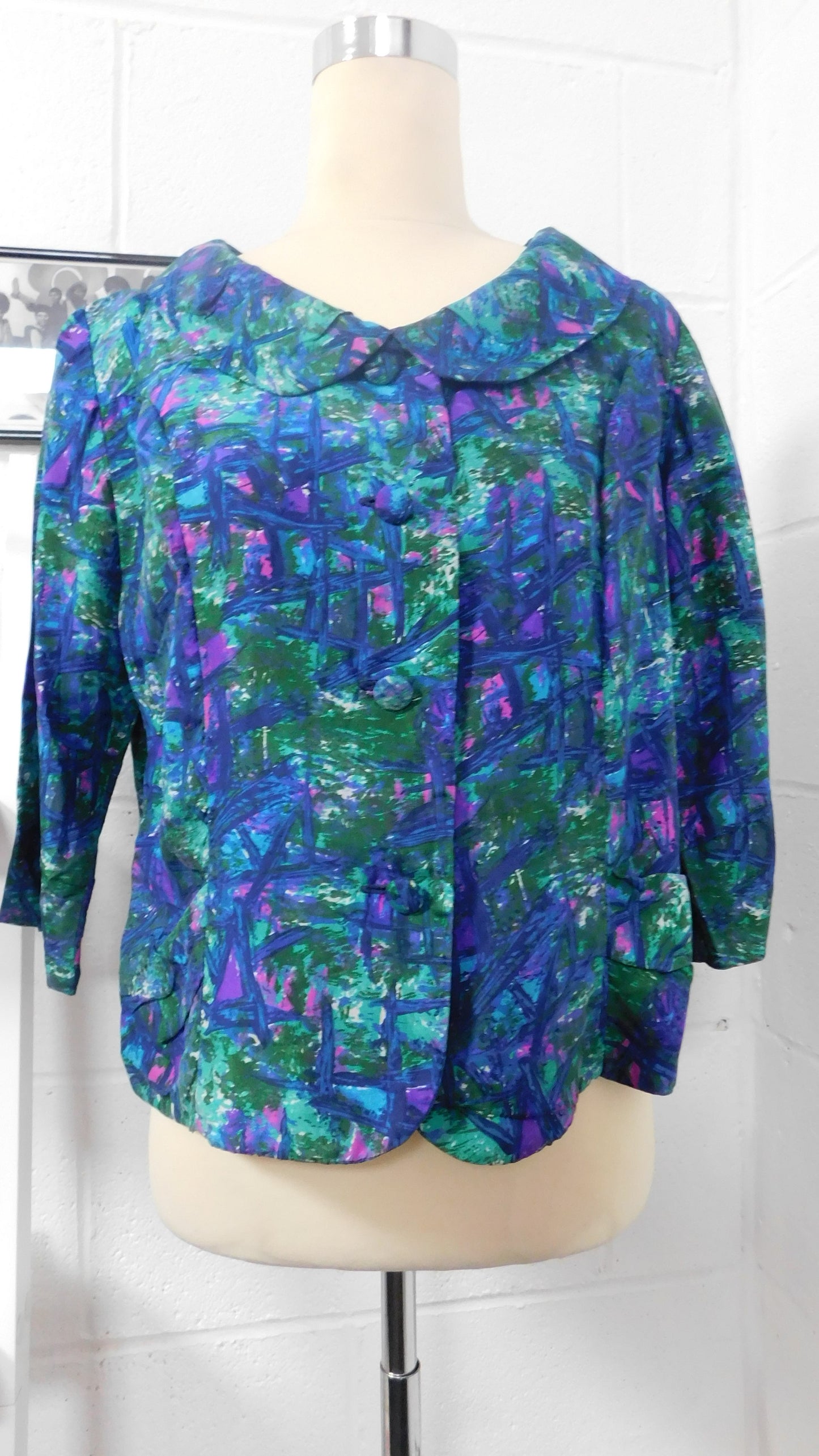 Dearest Doreen 1950's Silk Jacket/top