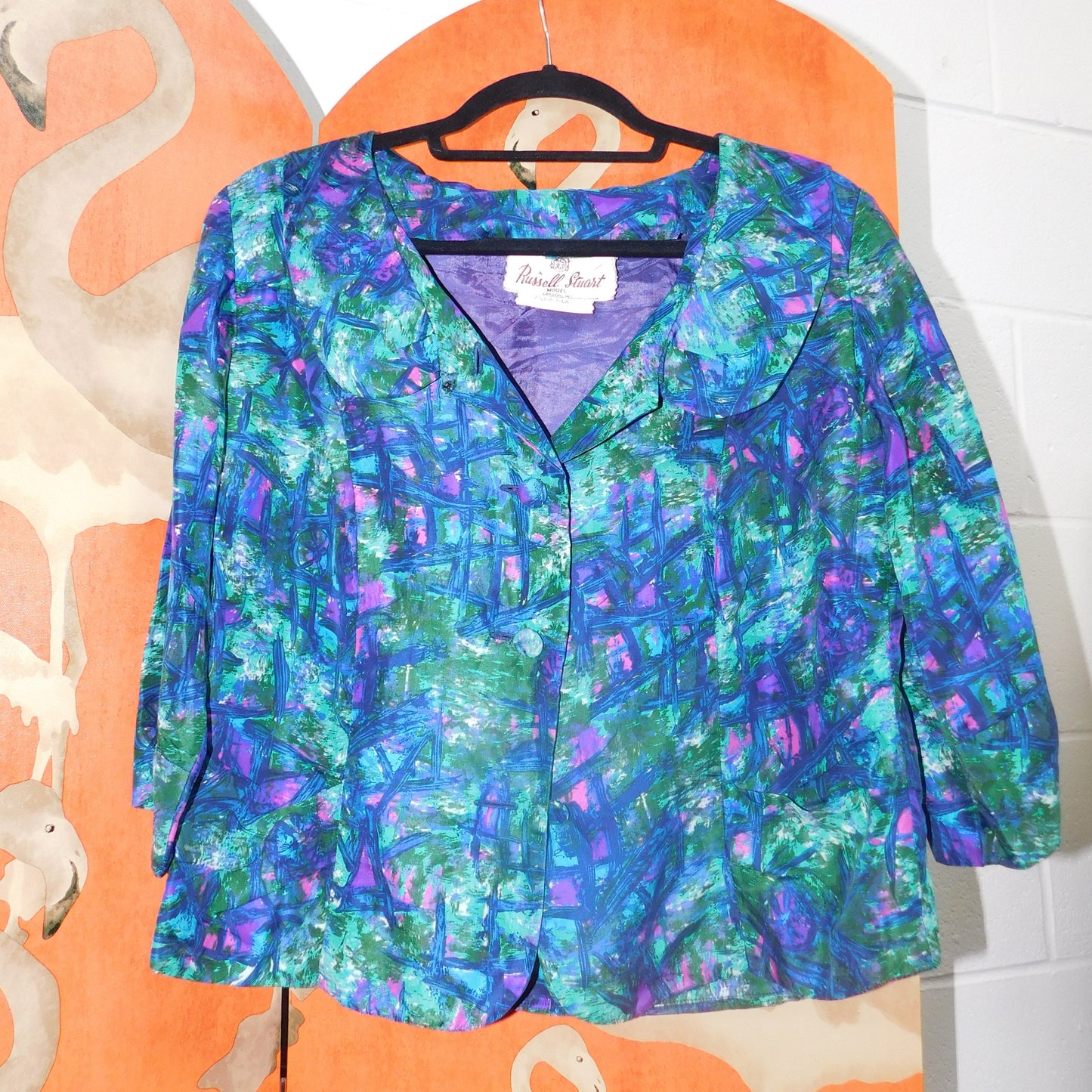Dearest Doreen 1950's Silk Jacket/top
