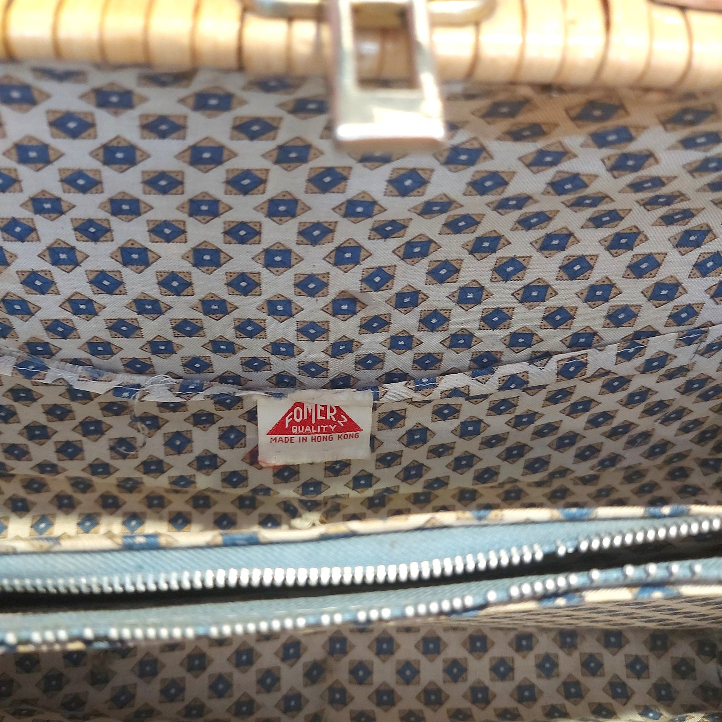 Beautiful 1950's Butterfly and Floral Needlepoint and Wicker Bag