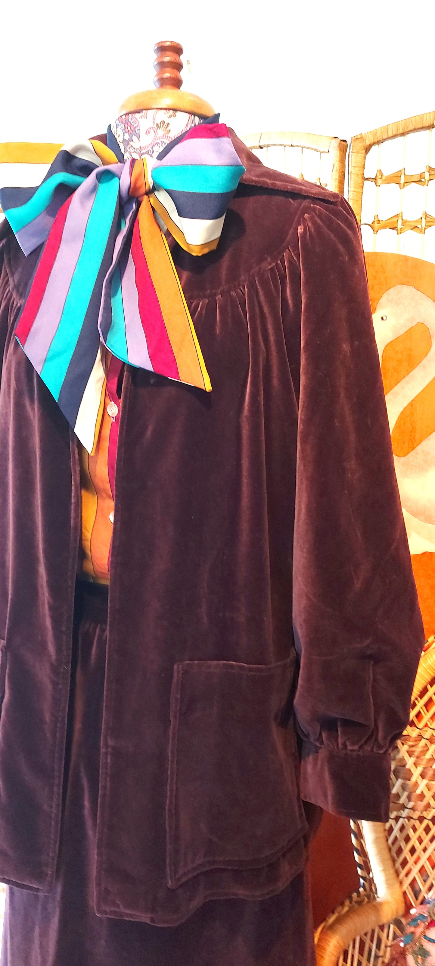Velvet maxi skirt suit by QUAD
