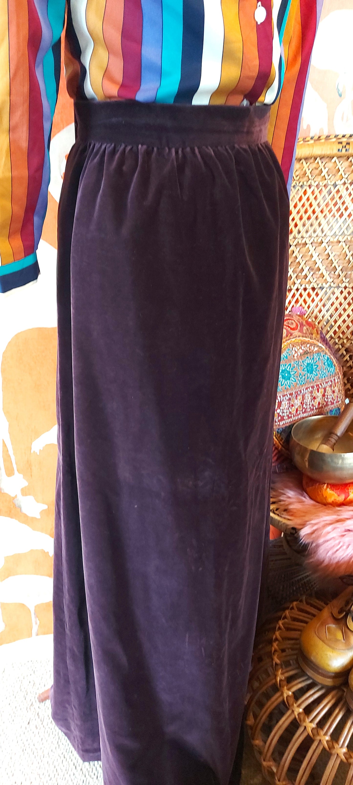 Velvet maxi skirt suit by QUAD