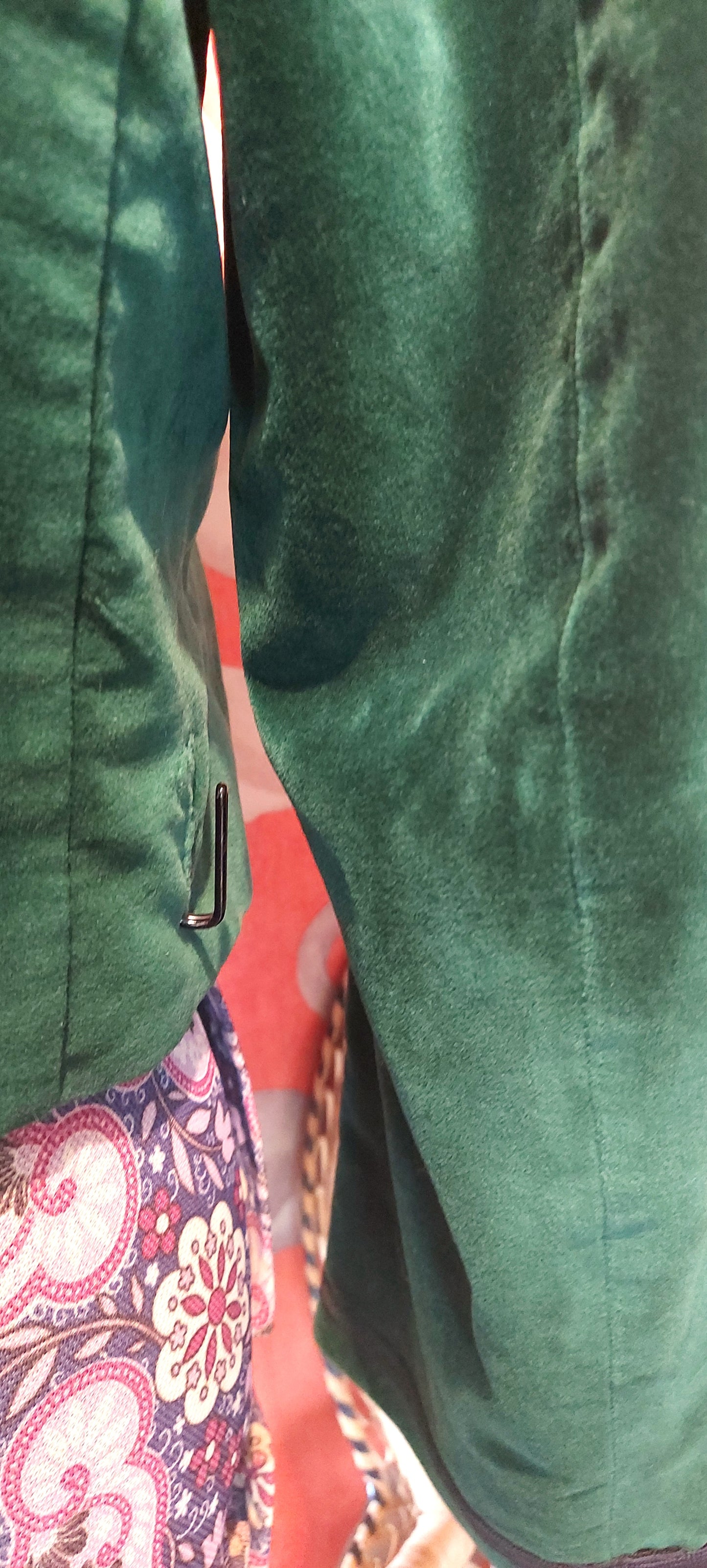 Steam punk green goddess velvet Military Jacket