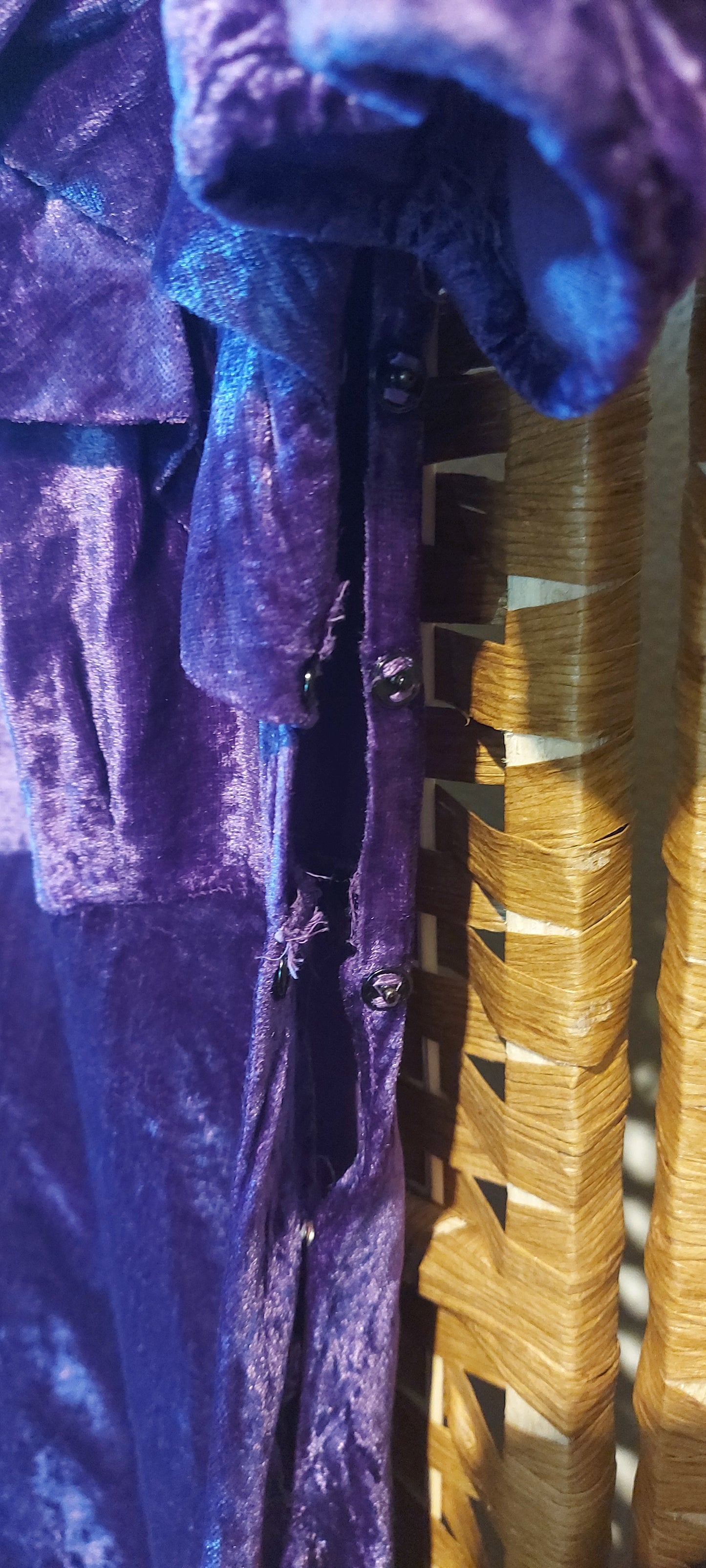 1930's Purple Velvet Dress