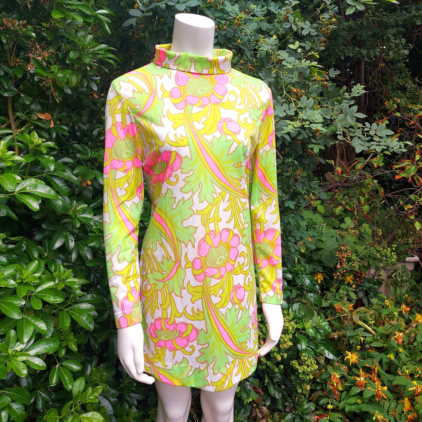 1960's Liberty of London psychedelic print Midi dress by Colin Glascoe